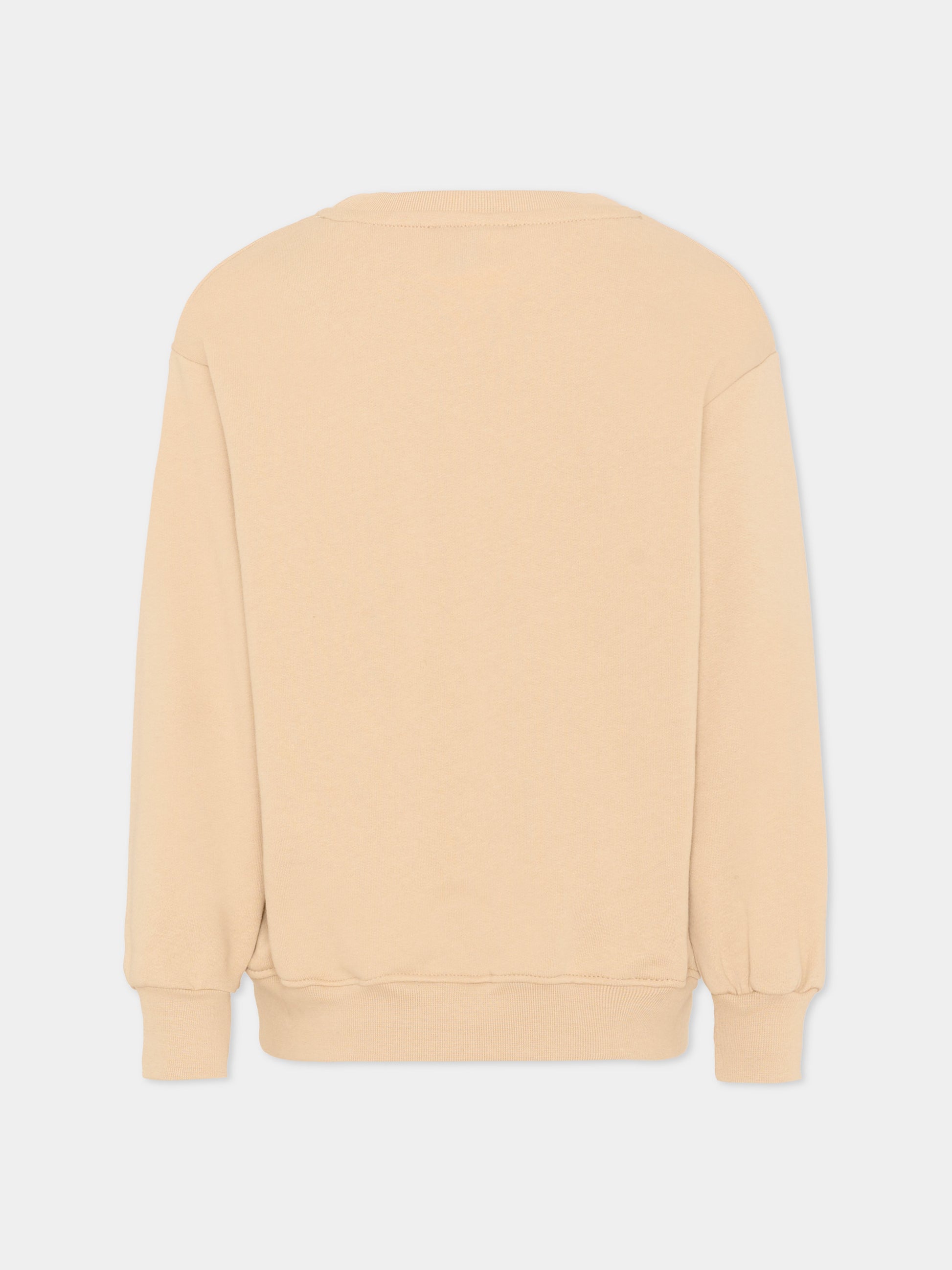 Felpa beige Barrow per bambino con stampa,Barrow,S6BKJUSW098 092