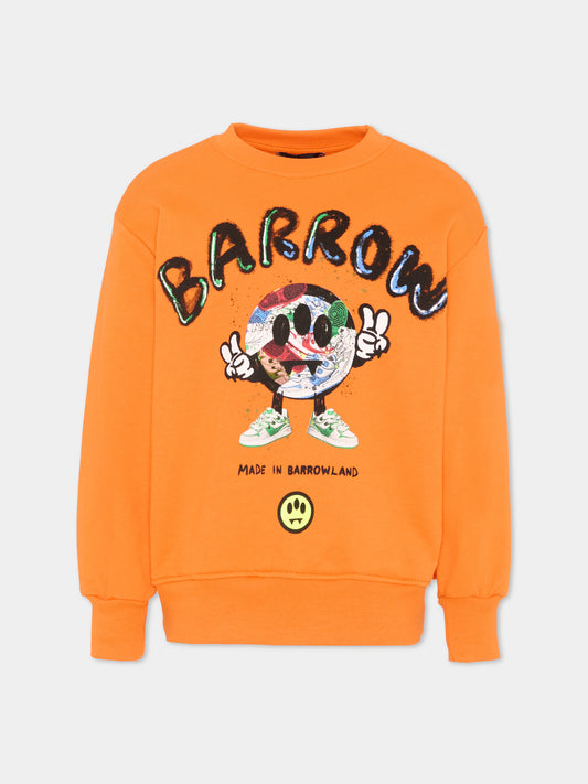 Felpa arancione Barrow per bambino,Barrow,S6BKJUSW098 BW315