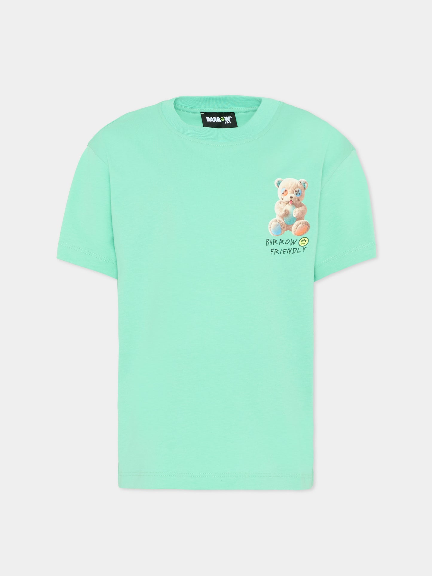 T-Shirt verde per bambini con Teddy Bear,Barrow,S6BKJUTH003 087