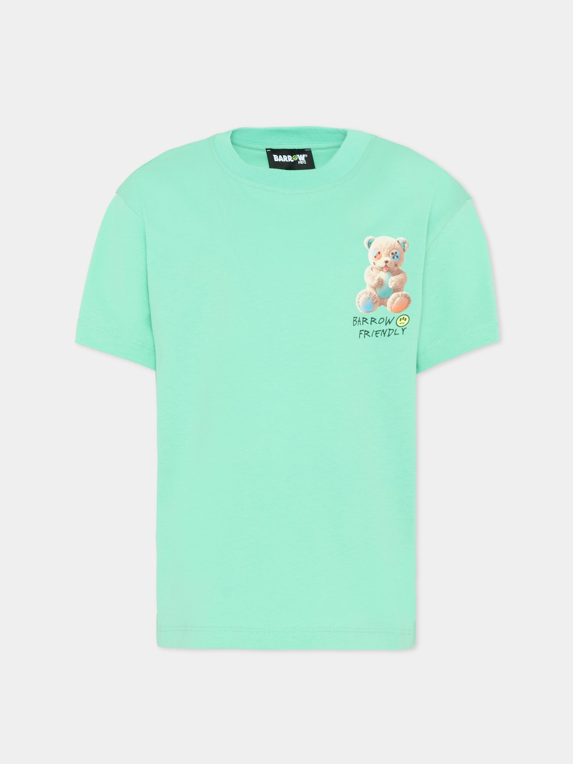T-Shirt verde per bambini con Teddy Bear,Barrow,S6BKJUTH003 087
