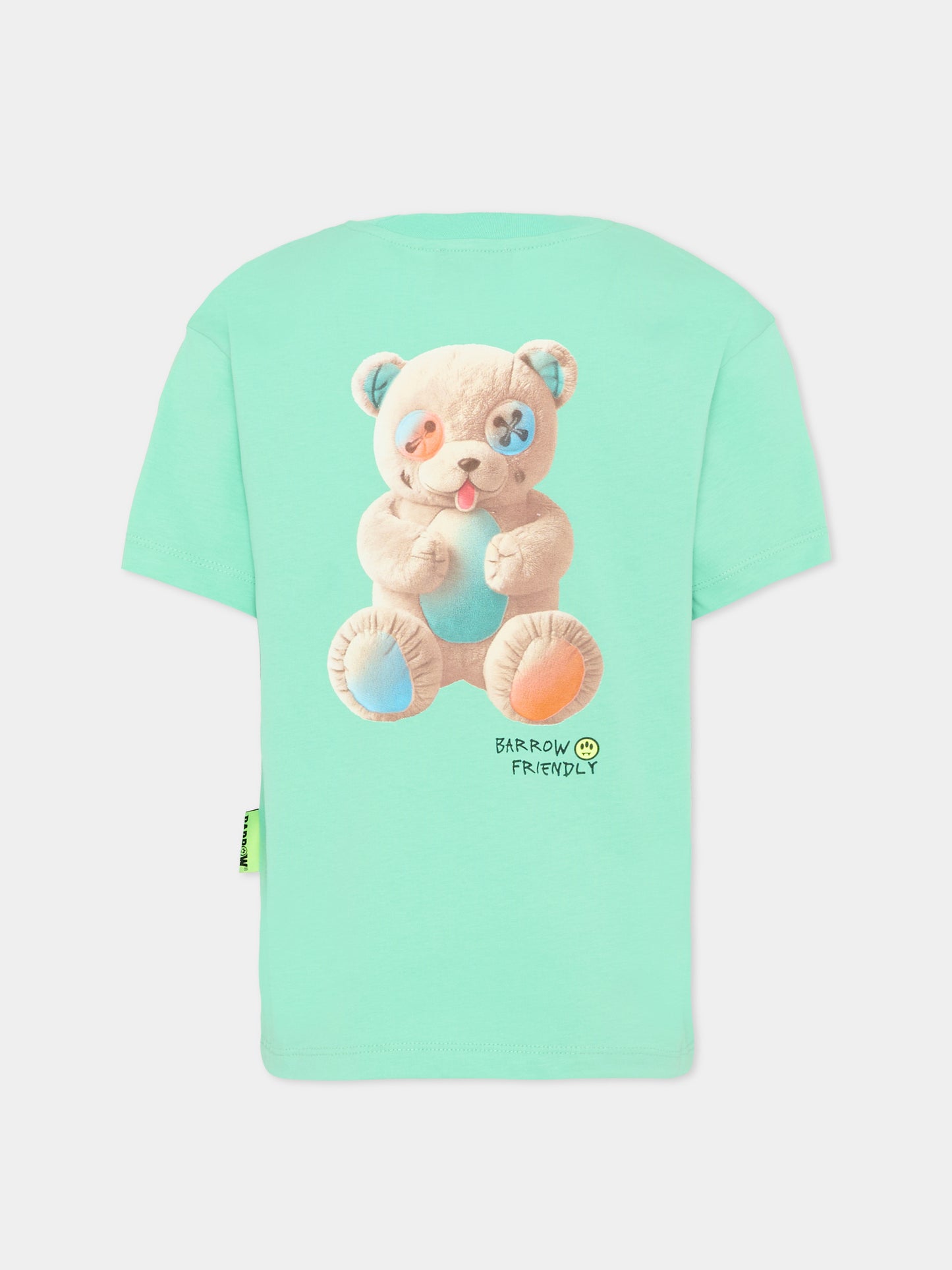 T-Shirt verde per bambini con Teddy Bear,Barrow,S6BKJUTH003 087