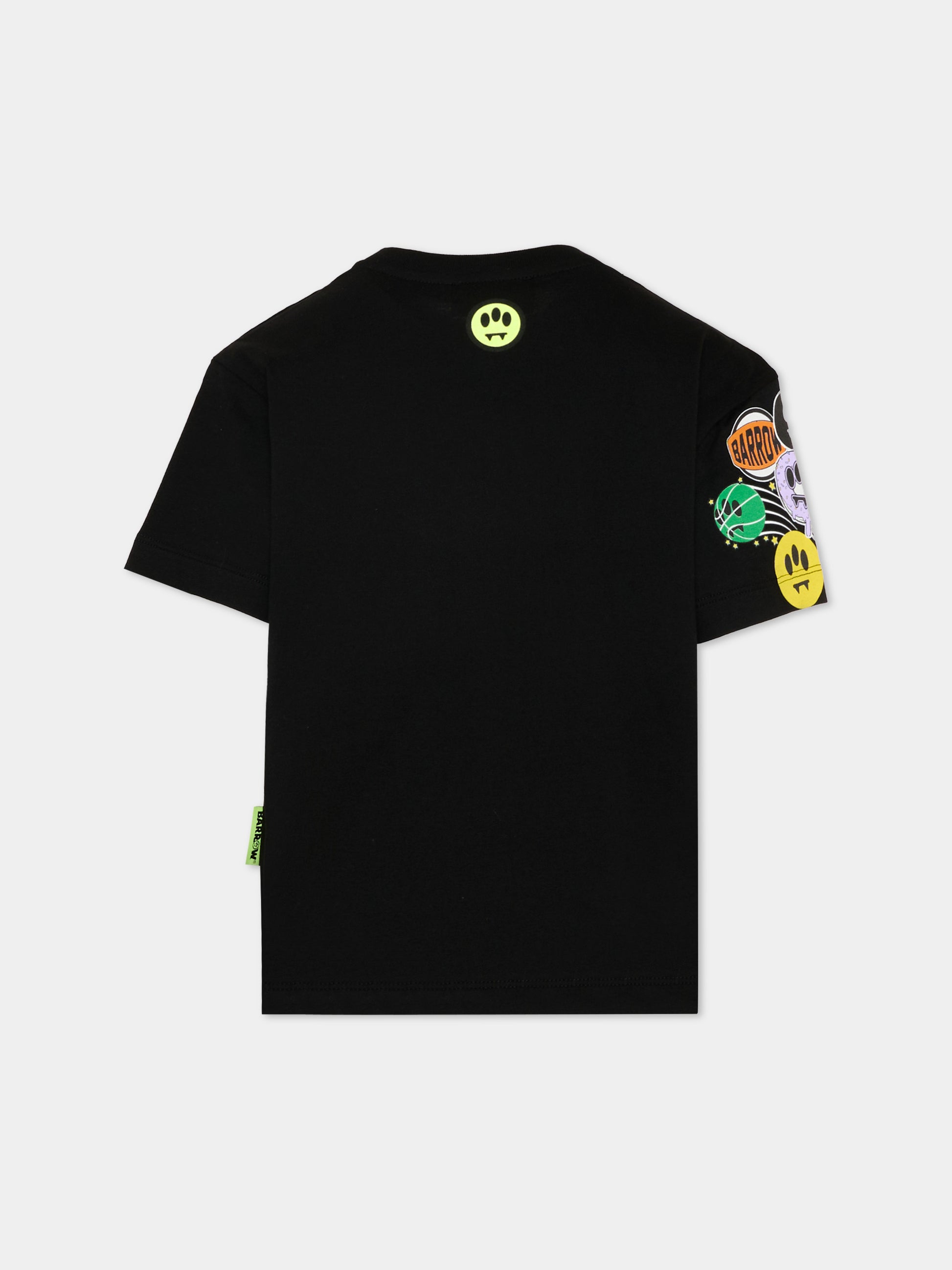 T-Shirt nera per bambino con stampe pop,Barrow,S6BKJUTH073 110