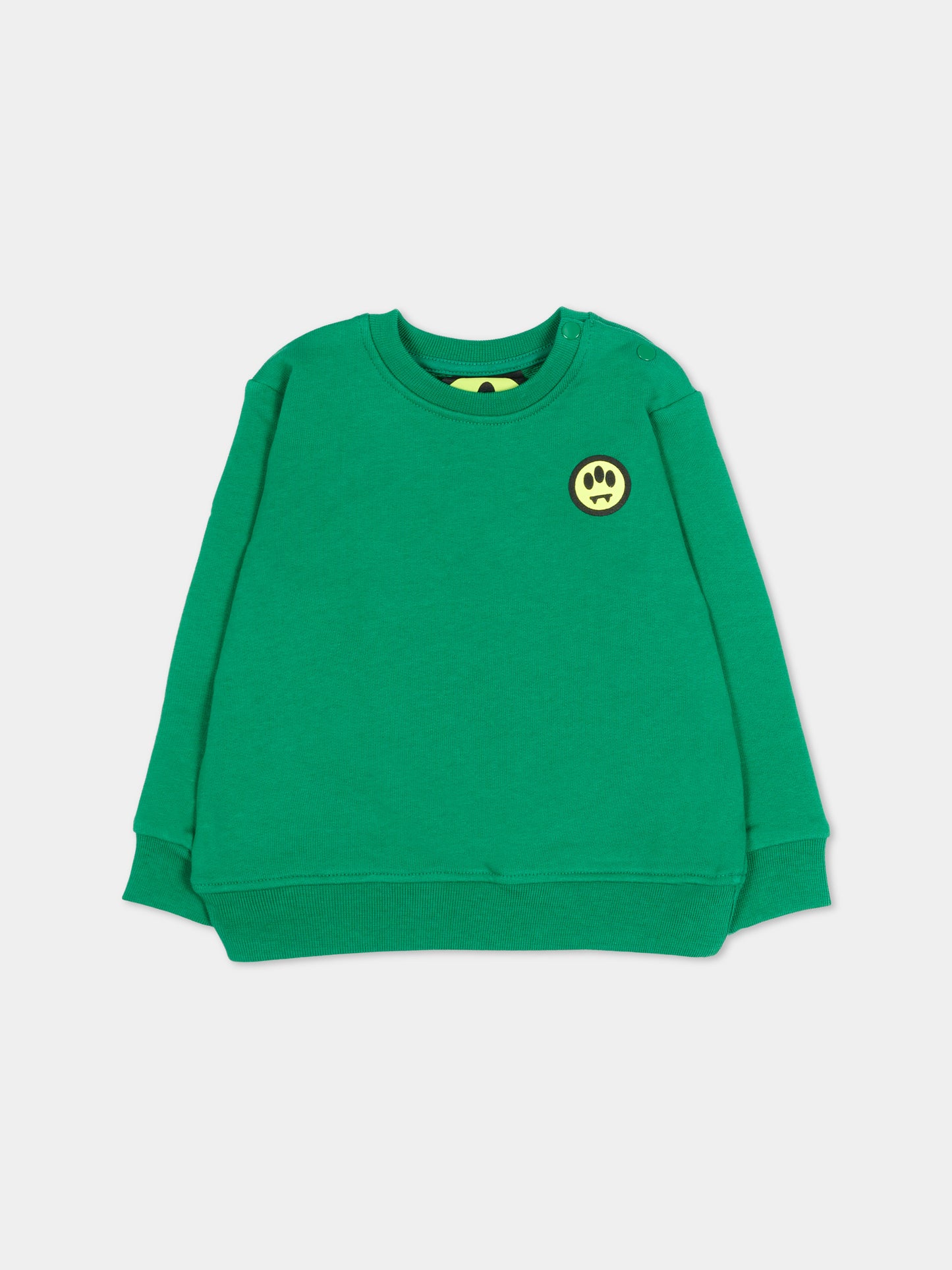 Felpa verde per neonato con logo,Barrow,S6BKUNSW209 080