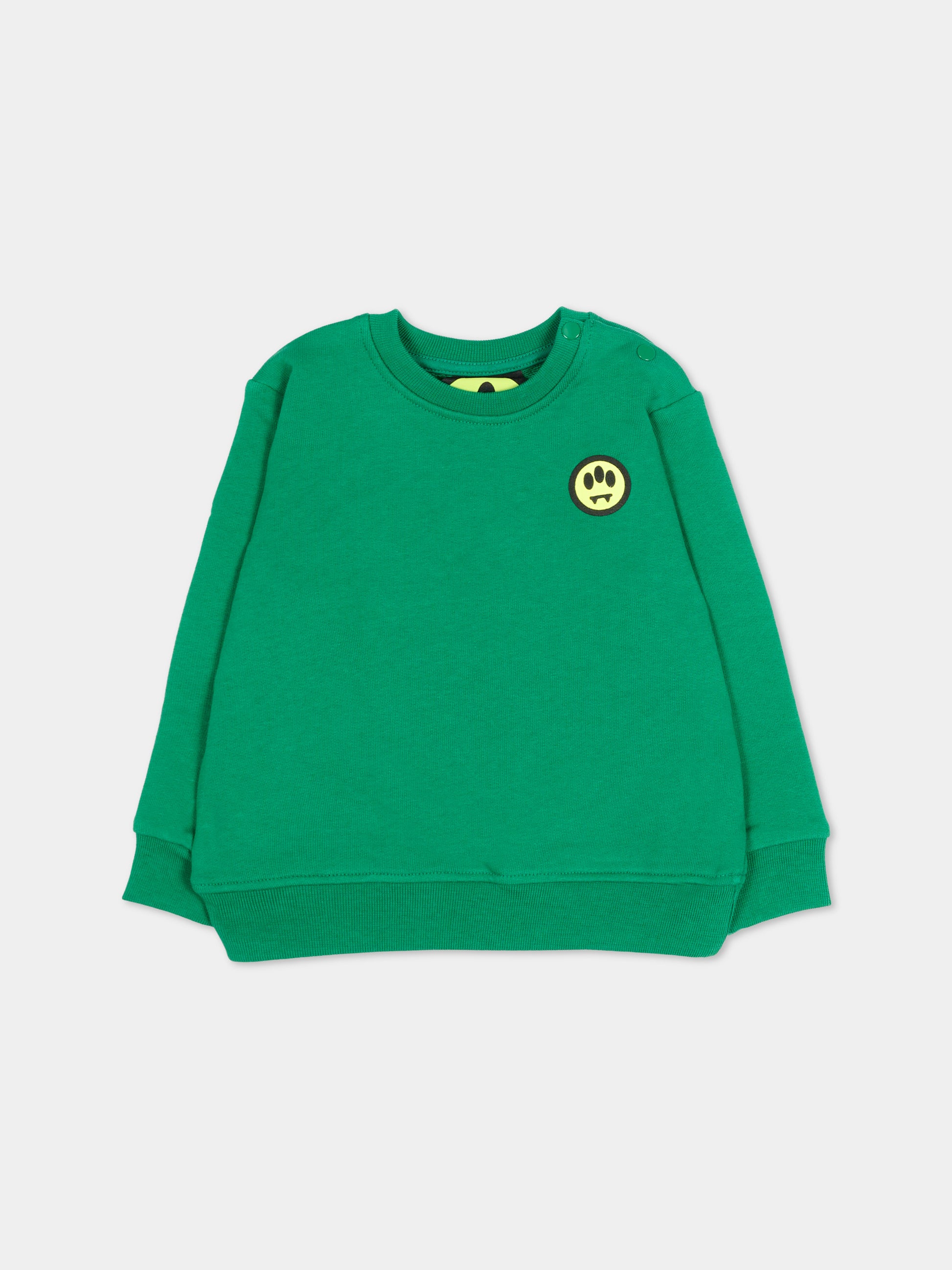 Felpa verde per neonato con logo,Barrow,S6BKUNSW209 080