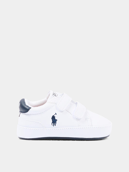 Sneakers bianche per neonati con Polo Pony,Ralph Lauren Kids,RL100731