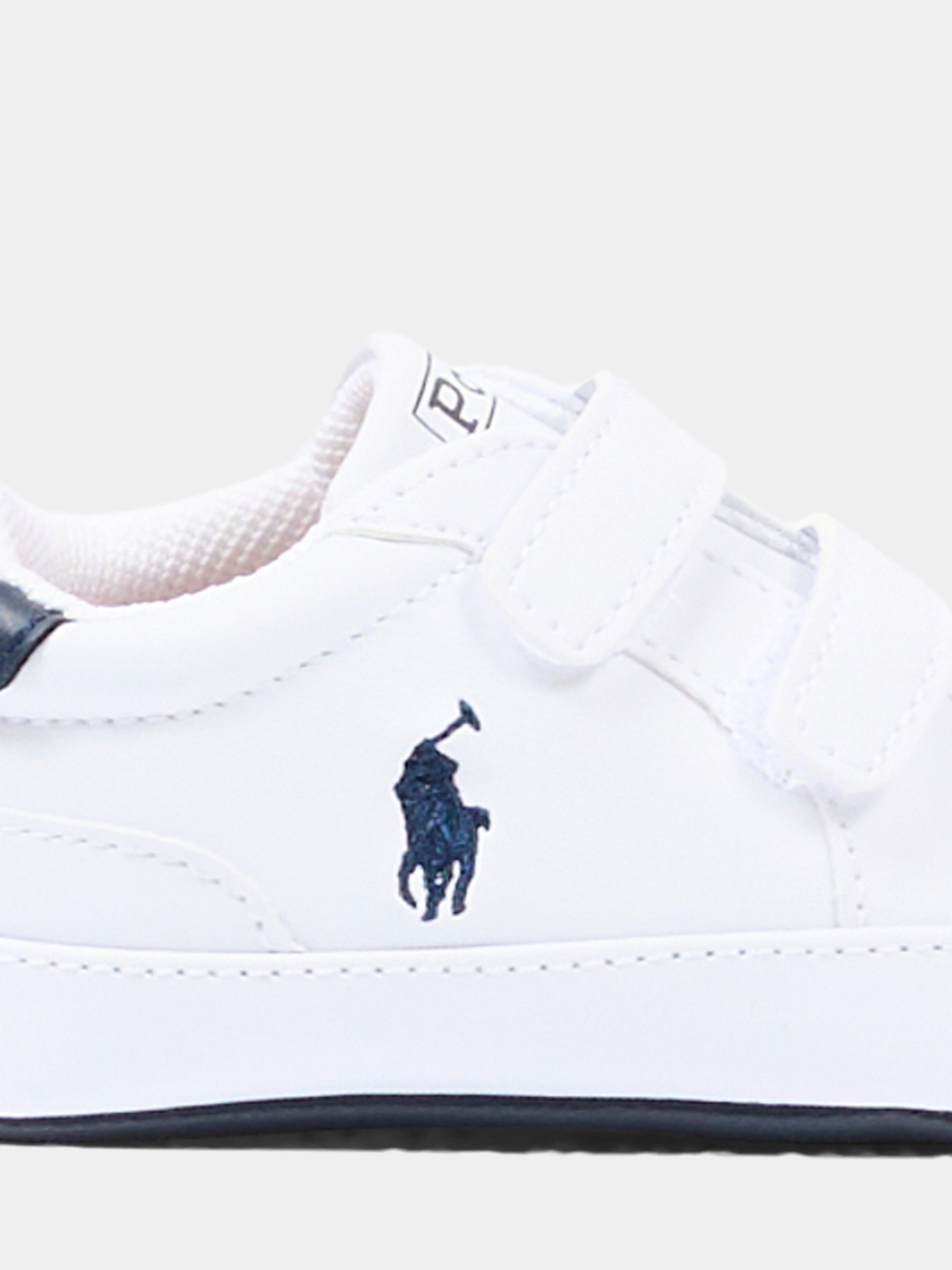 Sneakers bianche per neonati con Polo Pony,Ralph Lauren Kids,RL100731