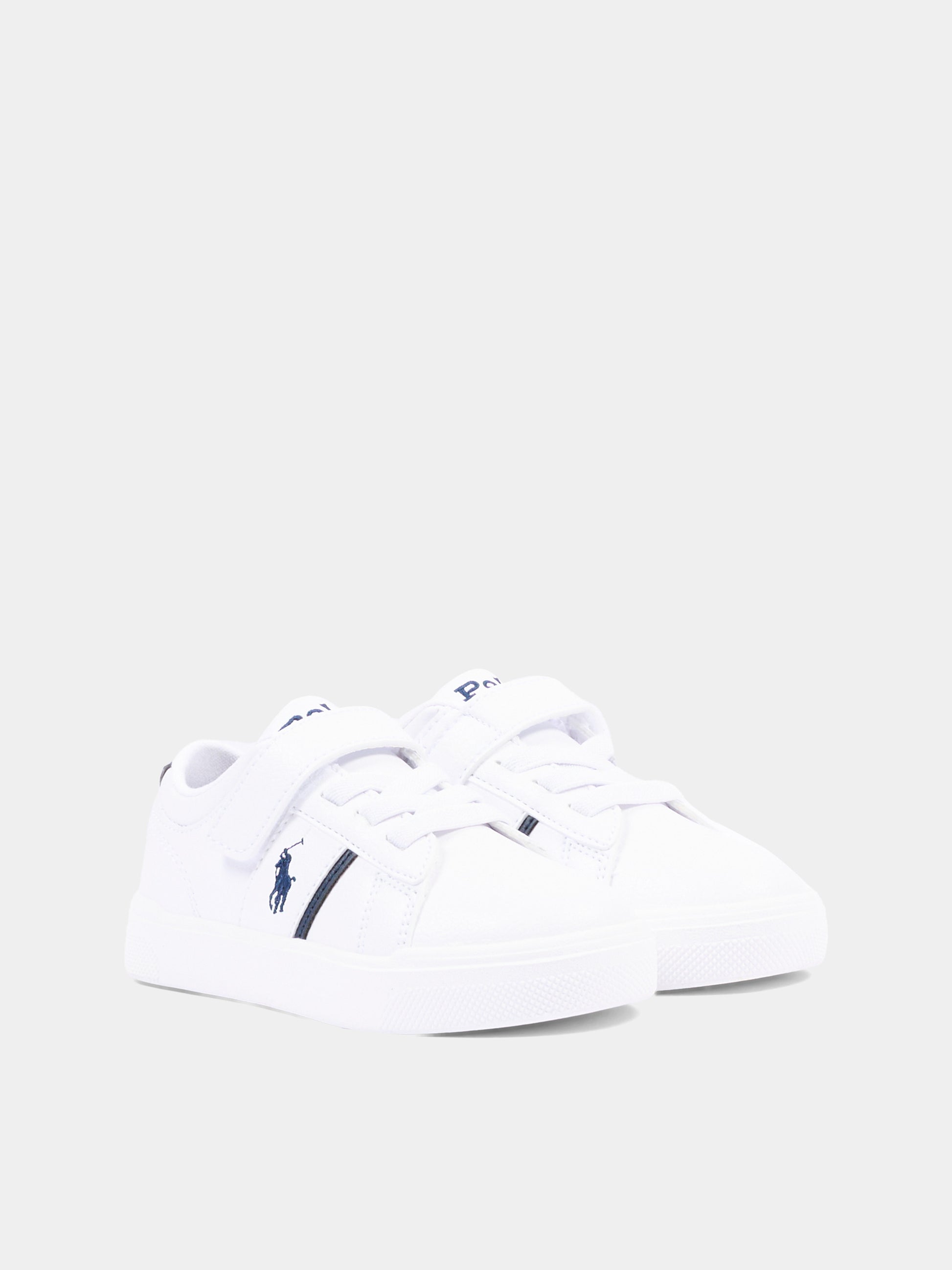 Sneakers bianche per bambino con Polo Pony,Ralph Lauren Kids,RL01172100