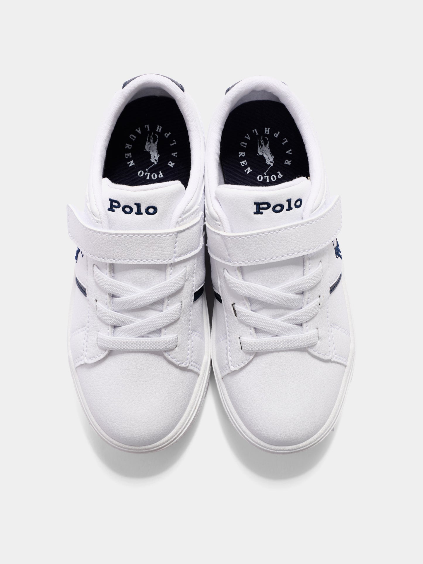Sneakers bianche per bambino con Polo Pony,Ralph Lauren Kids,RL01268100