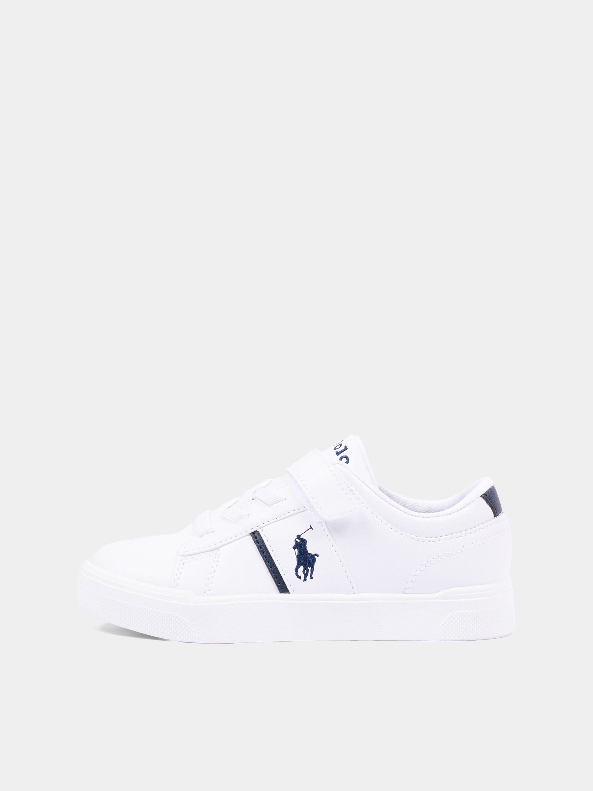 Sneakers bianche per bambino con Polo Pony,Ralph Lauren Kids,RL01268100