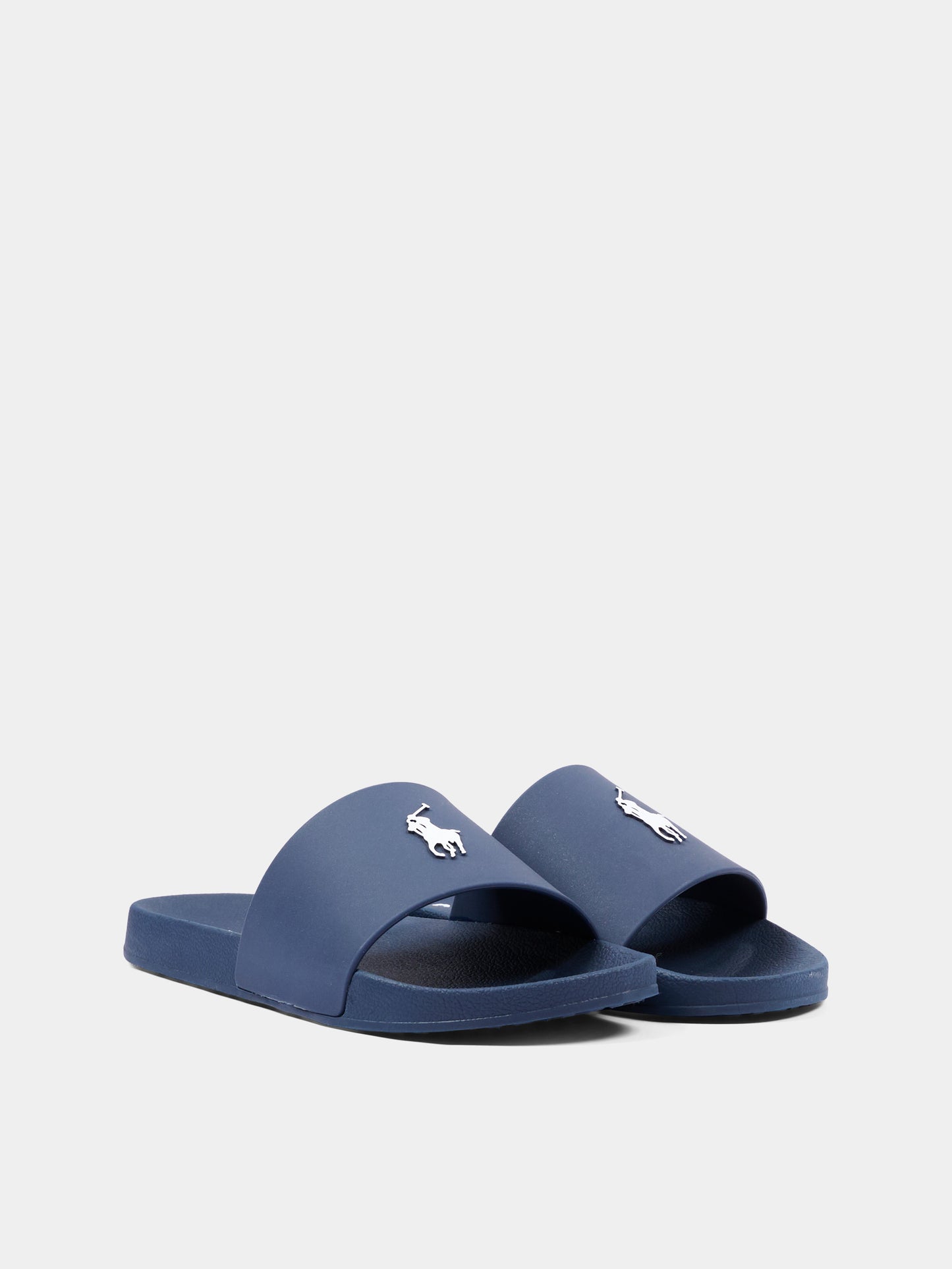 Ciabatte blu per bambino con logo Pony,Ralph Lauren Kids,RL04261410