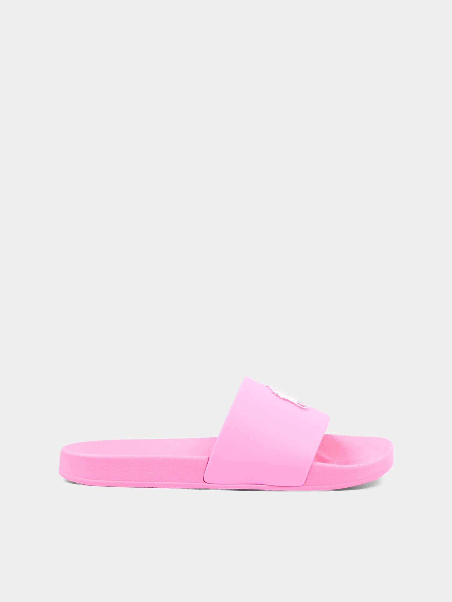 Ciabatte rosa per bambina con logo Pony,Ralph Lauren Kids,RL04261668