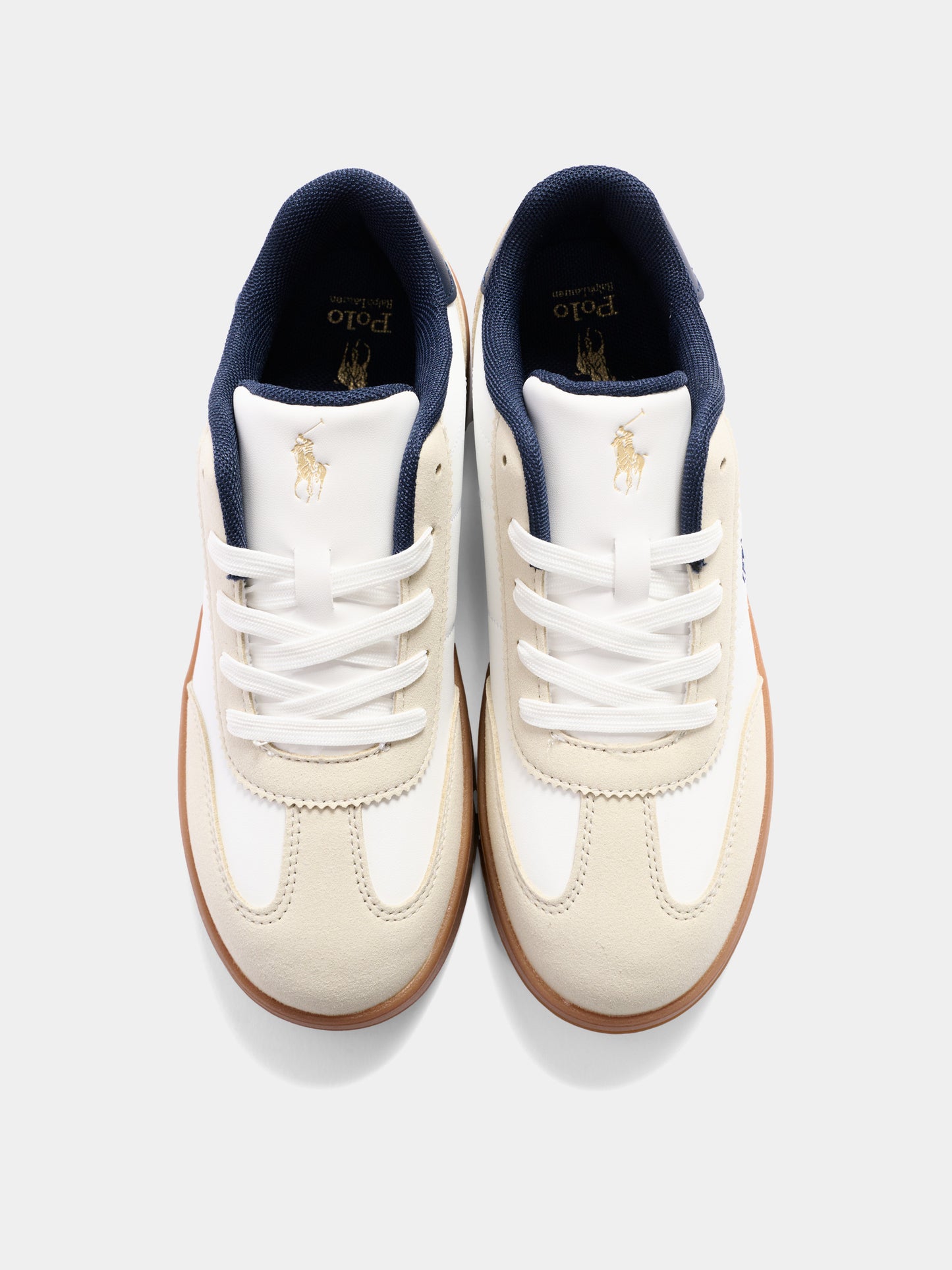 Sneakers bianche per bambini con Polo Pony,Ralph Lauren Kids,RL04998104