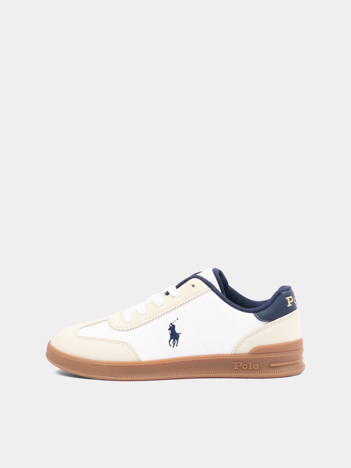 Sneakers bianche per bambini con Polo Pony,Ralph Lauren Kids,RL04998104