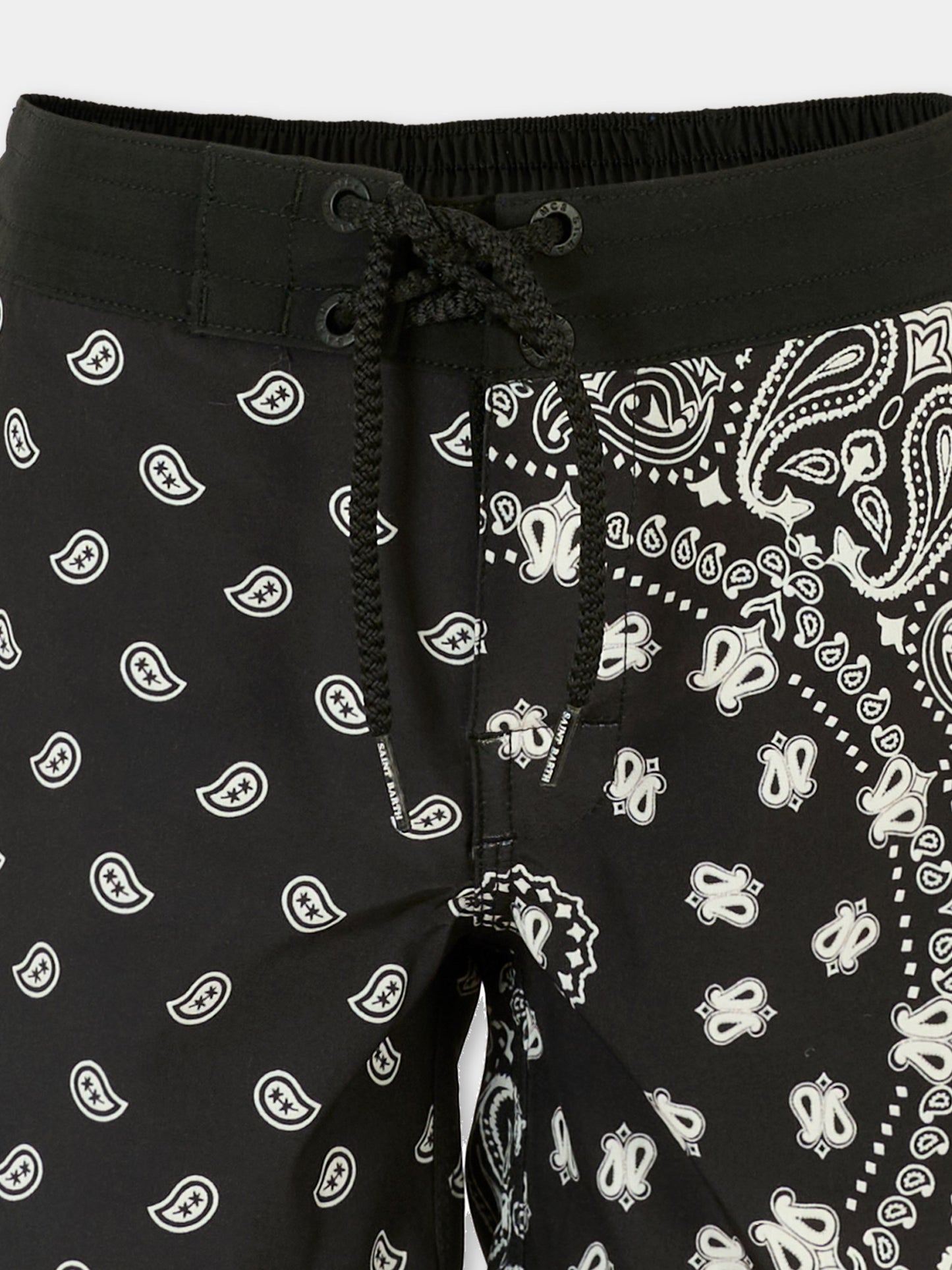 Boxer mare nero per bambino con stampa bandana,Mc2 Saint Barth,COM0003 01701H