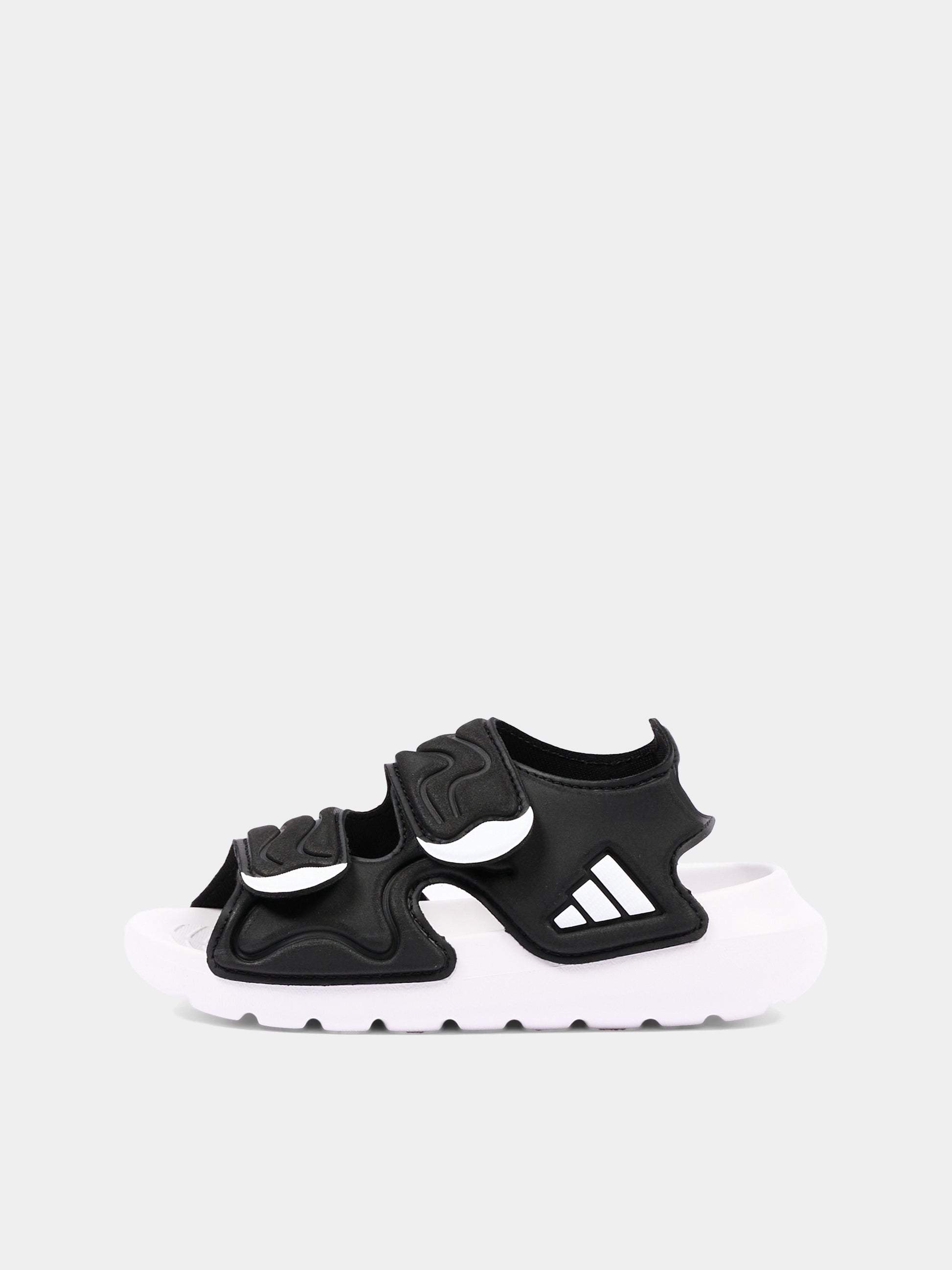 Sandali neri per bambini con logo,Adidas,JS2541