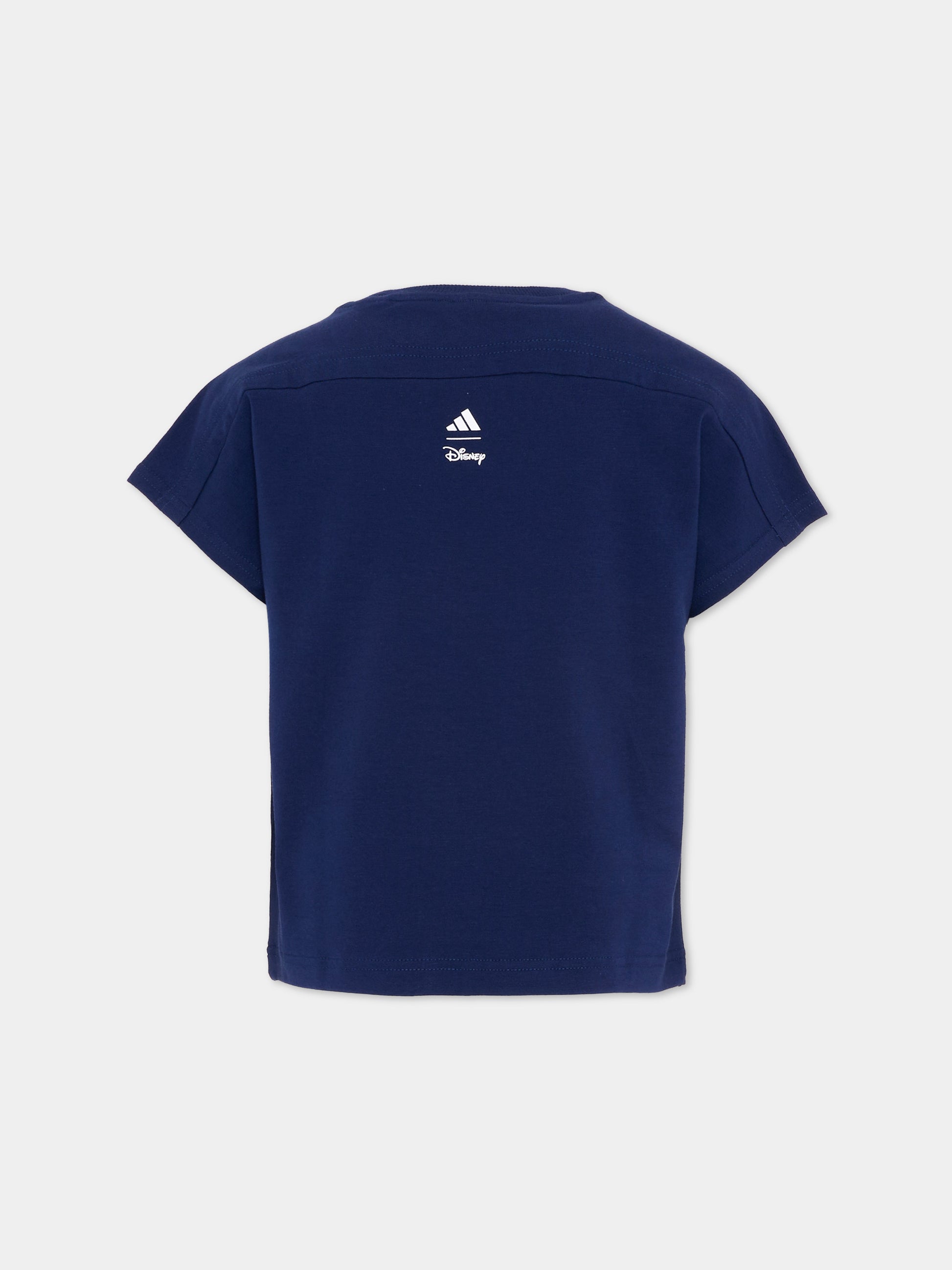 T-Shirt blu per neonata Frozen,Adidas,JZ7664