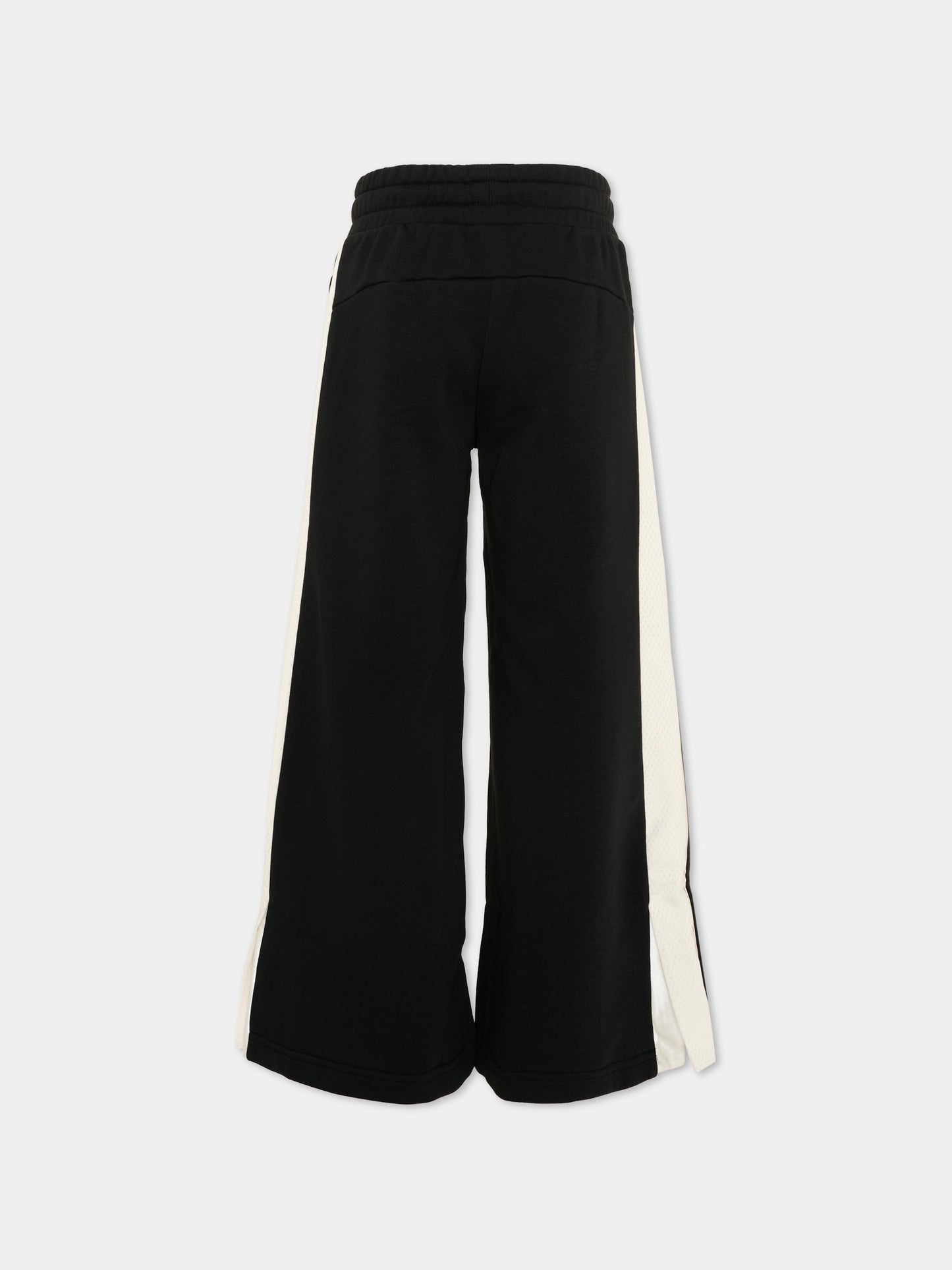 Pantalone sportivo nero per bambina con logo,Adidas,KC4644