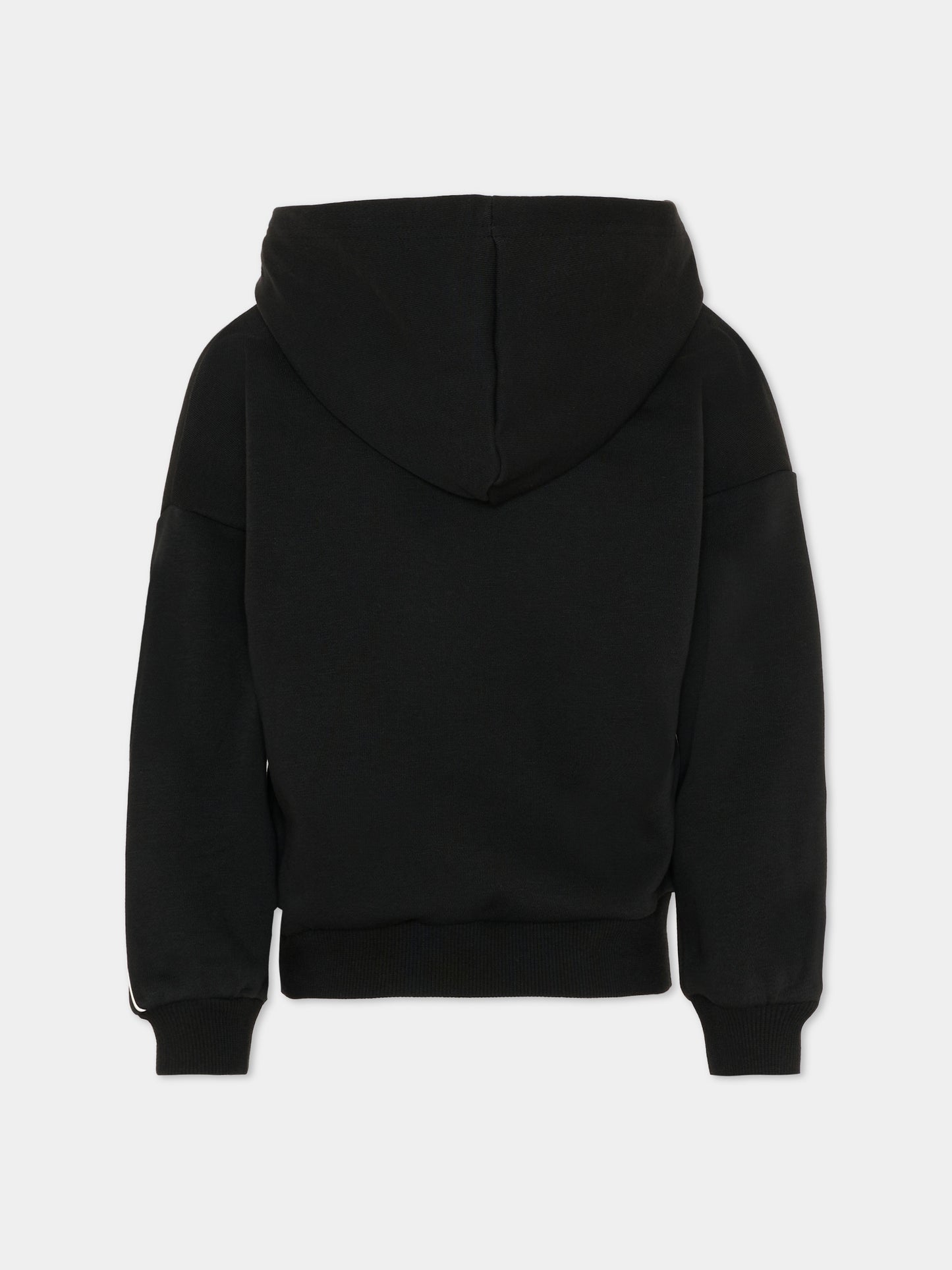 Felpa nera per bambina con logo,Adidas,KC4645