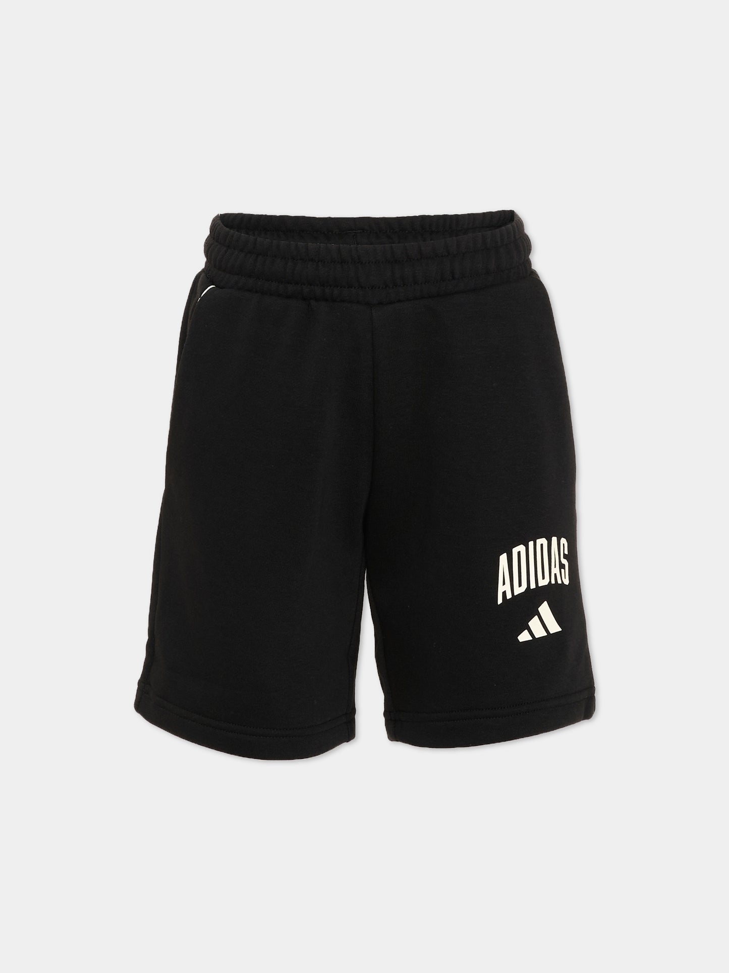 Shorts sportivi nero per bambini con logo,Adidas,KS5522