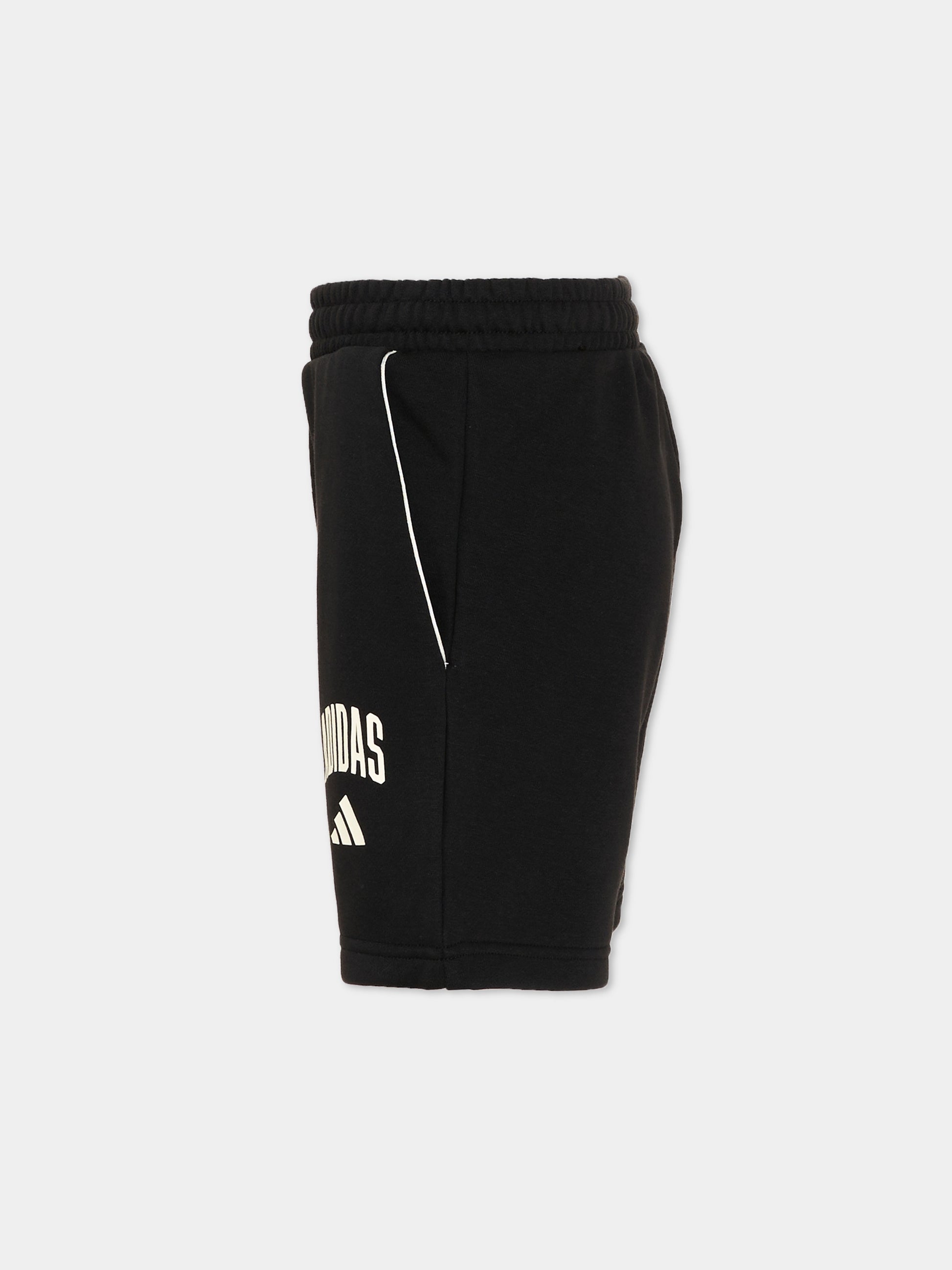 Shorts sportivi nero per bambini con logo,Adidas,KS5522