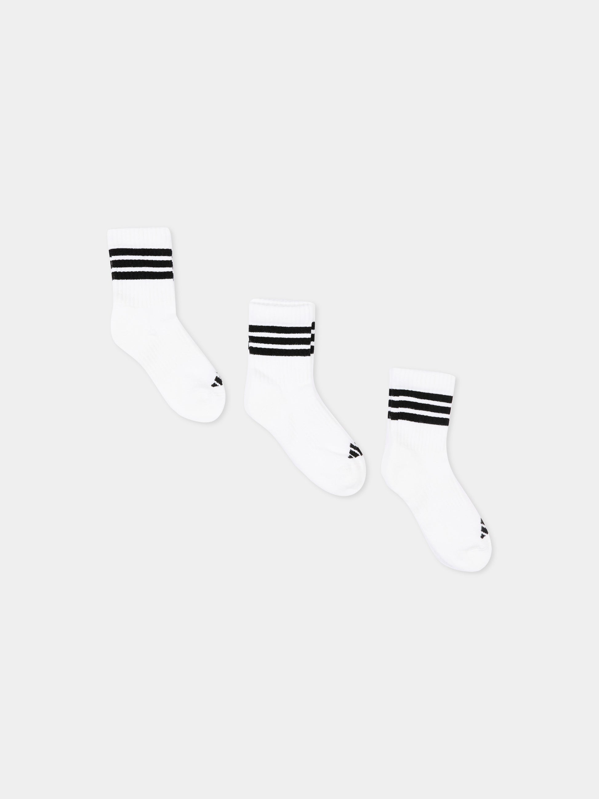 Calzini bianchi per bambini con logo,Adidas,JZ0531