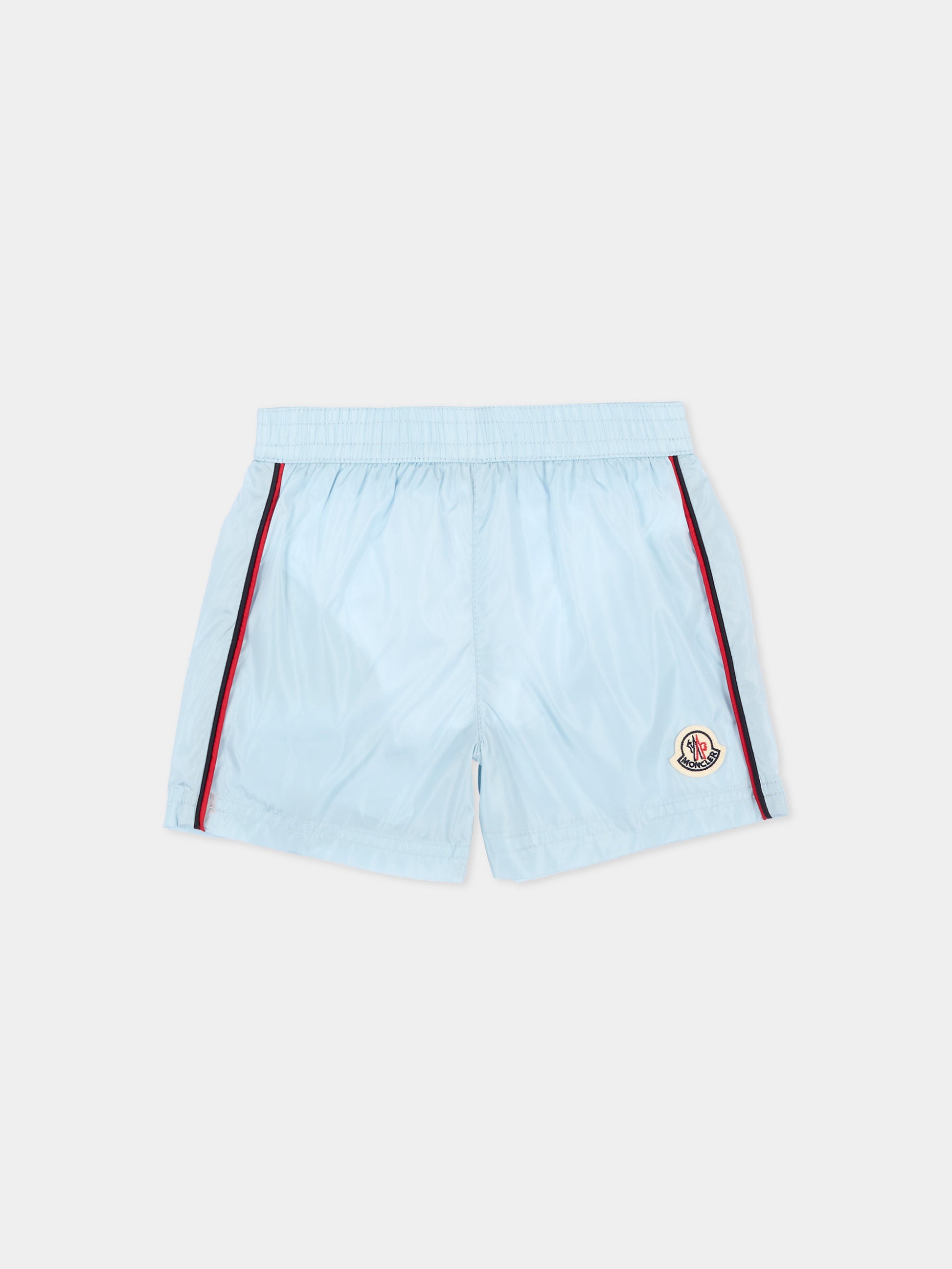 Boxer mare celeste per neonato con logo,Moncler Kids,L1951 2C00004 53326 711