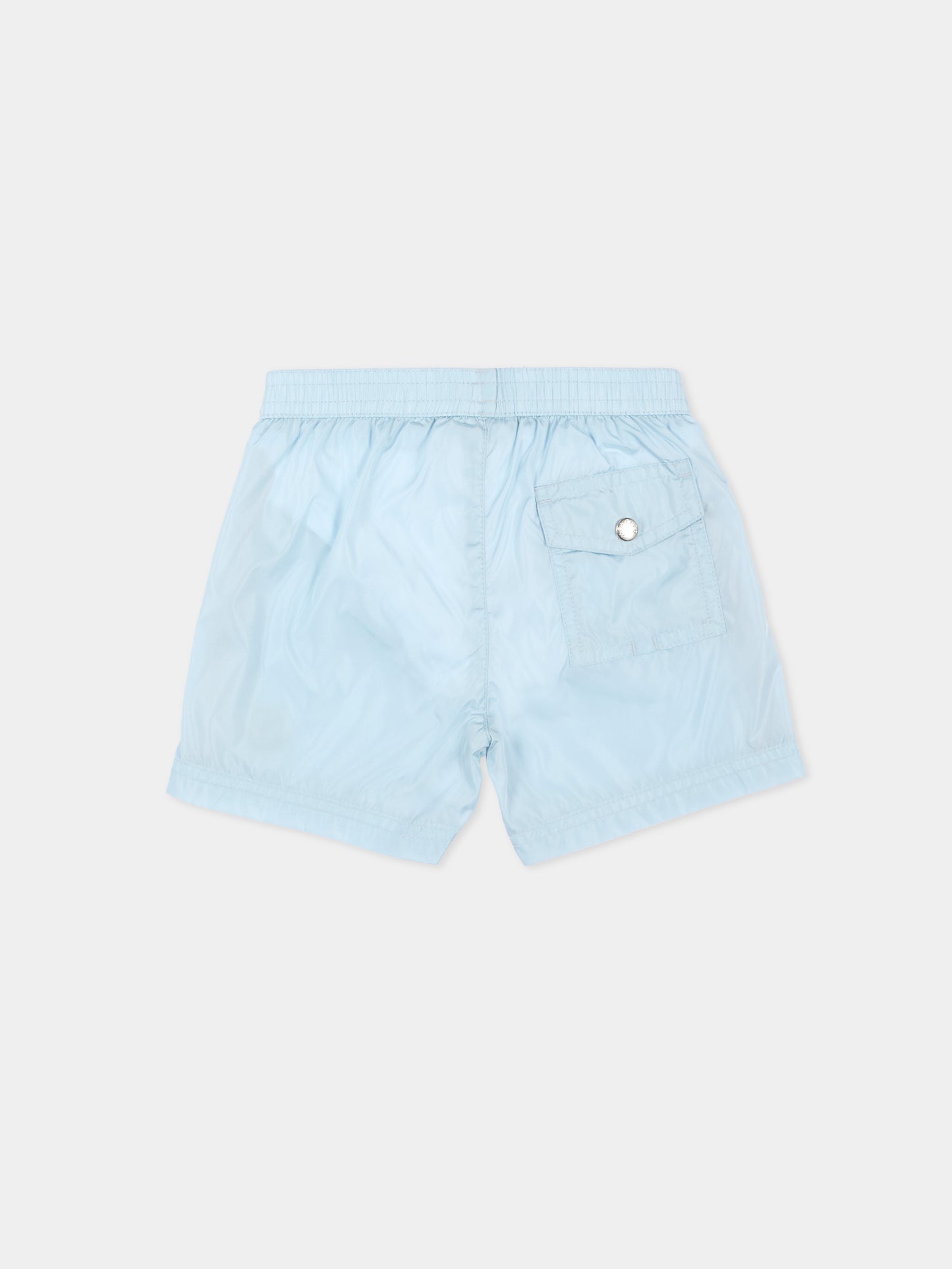 Boxer mare celeste per neonato con logo,Moncler Kids,L1951 2C00004 53326 711