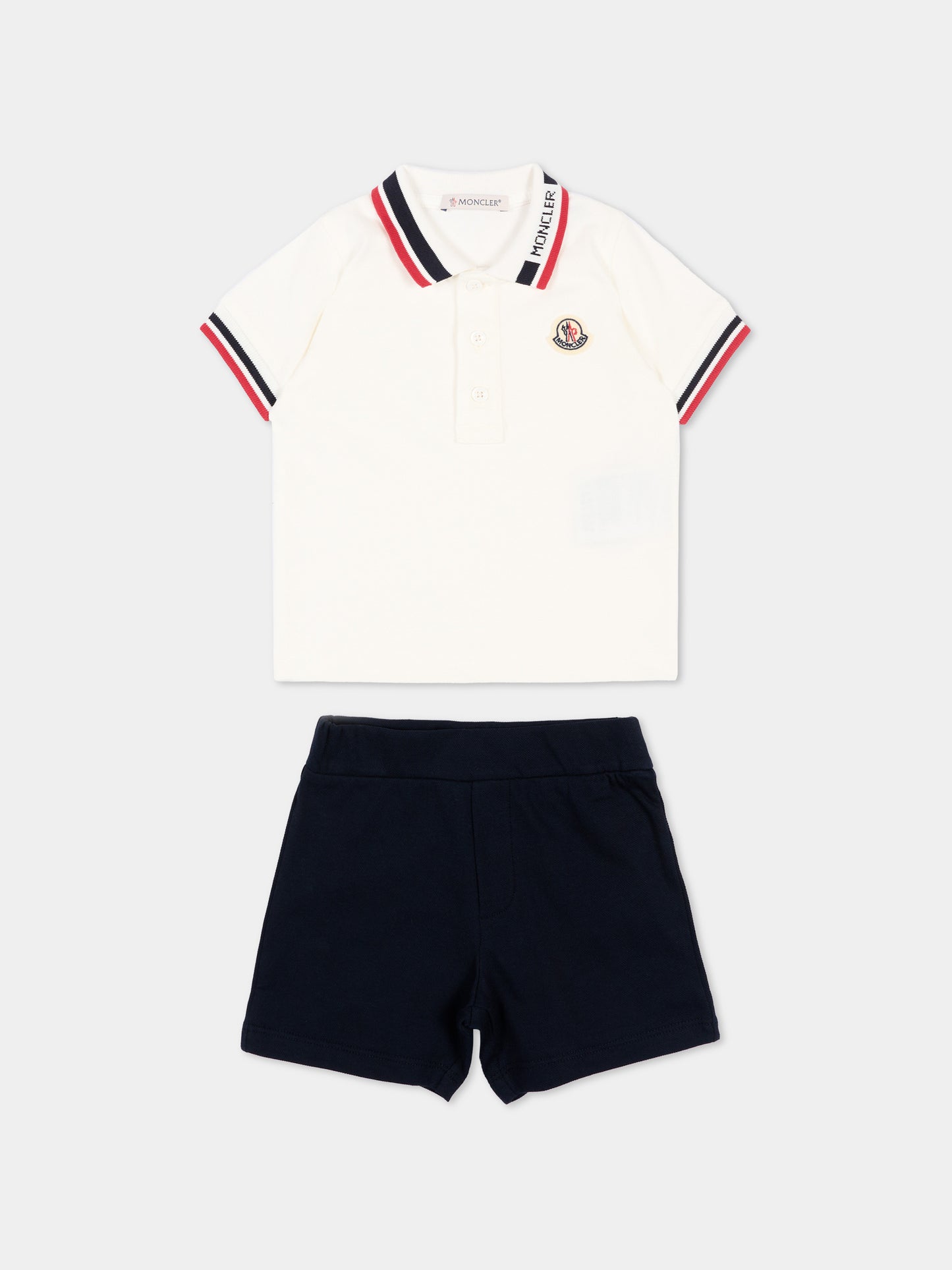 Completo sportivo bianco per neonato,Moncler Kids,L1951 8M00015 8496F F07