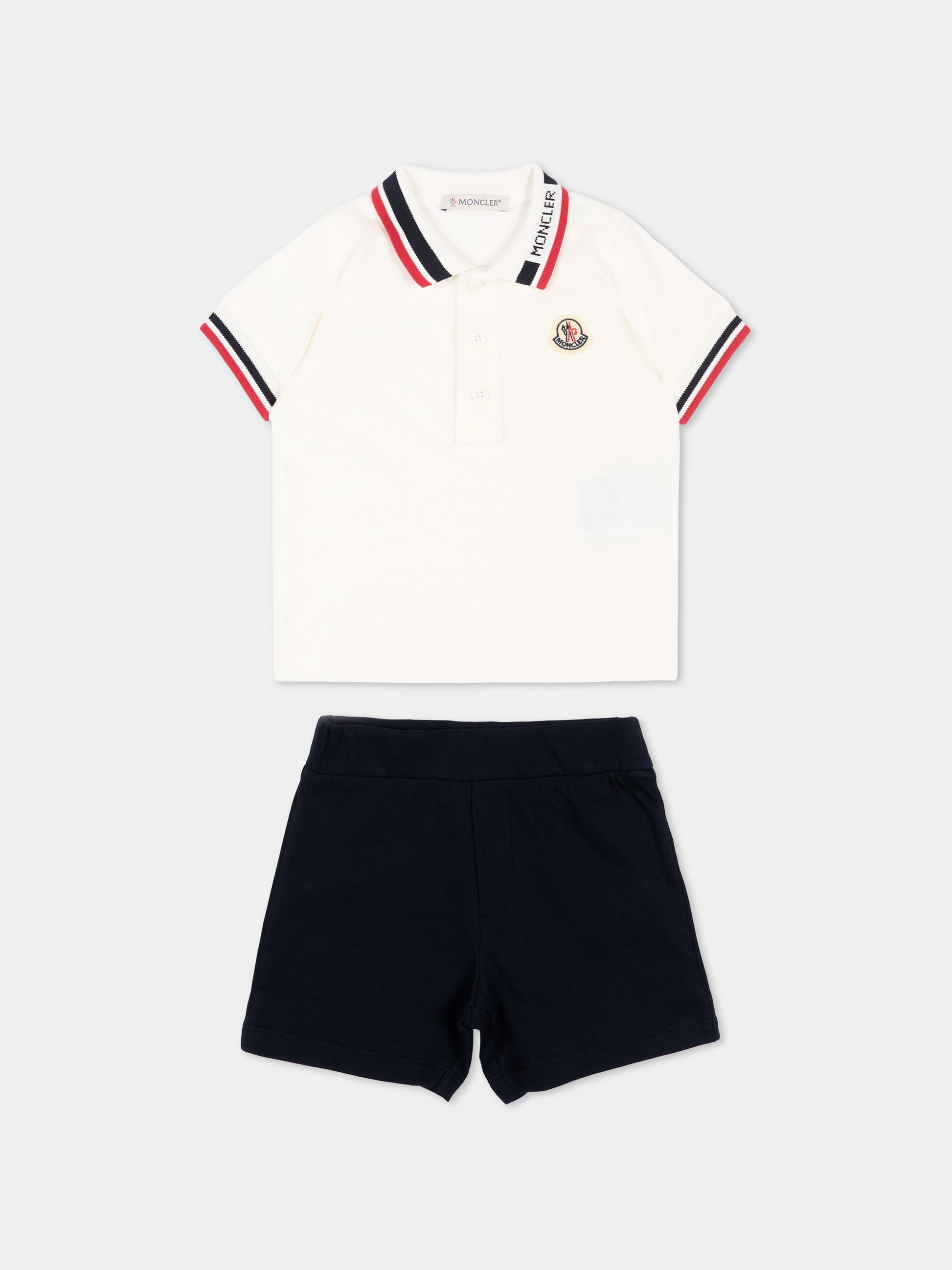 Completo sportivo bianco per neonato,Moncler Kids,L1951 8M00015 8496F F07