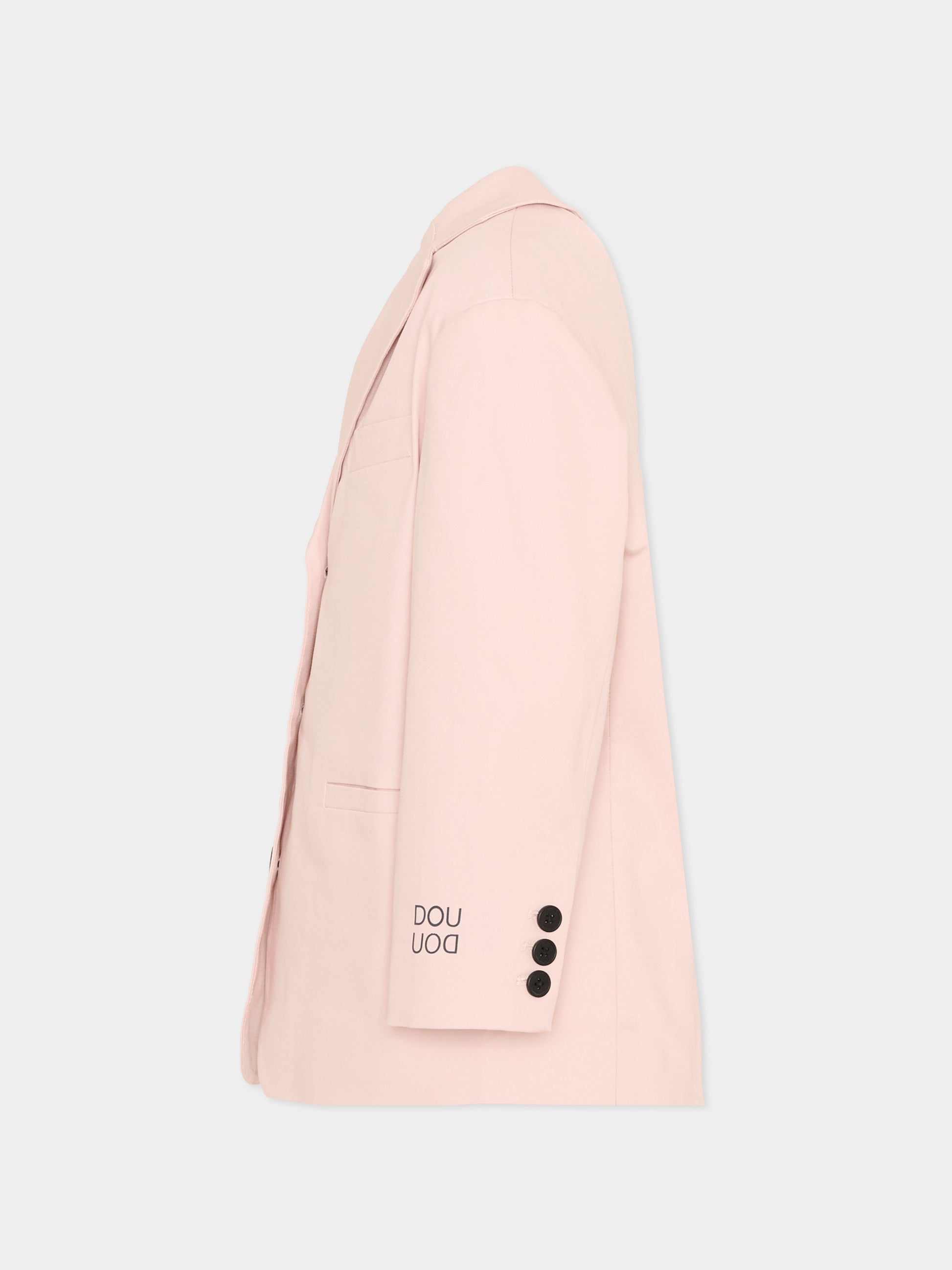 Giacca rosa per bambina con maxi fiocco,Douuod Kids,DY2A04-G0197 504