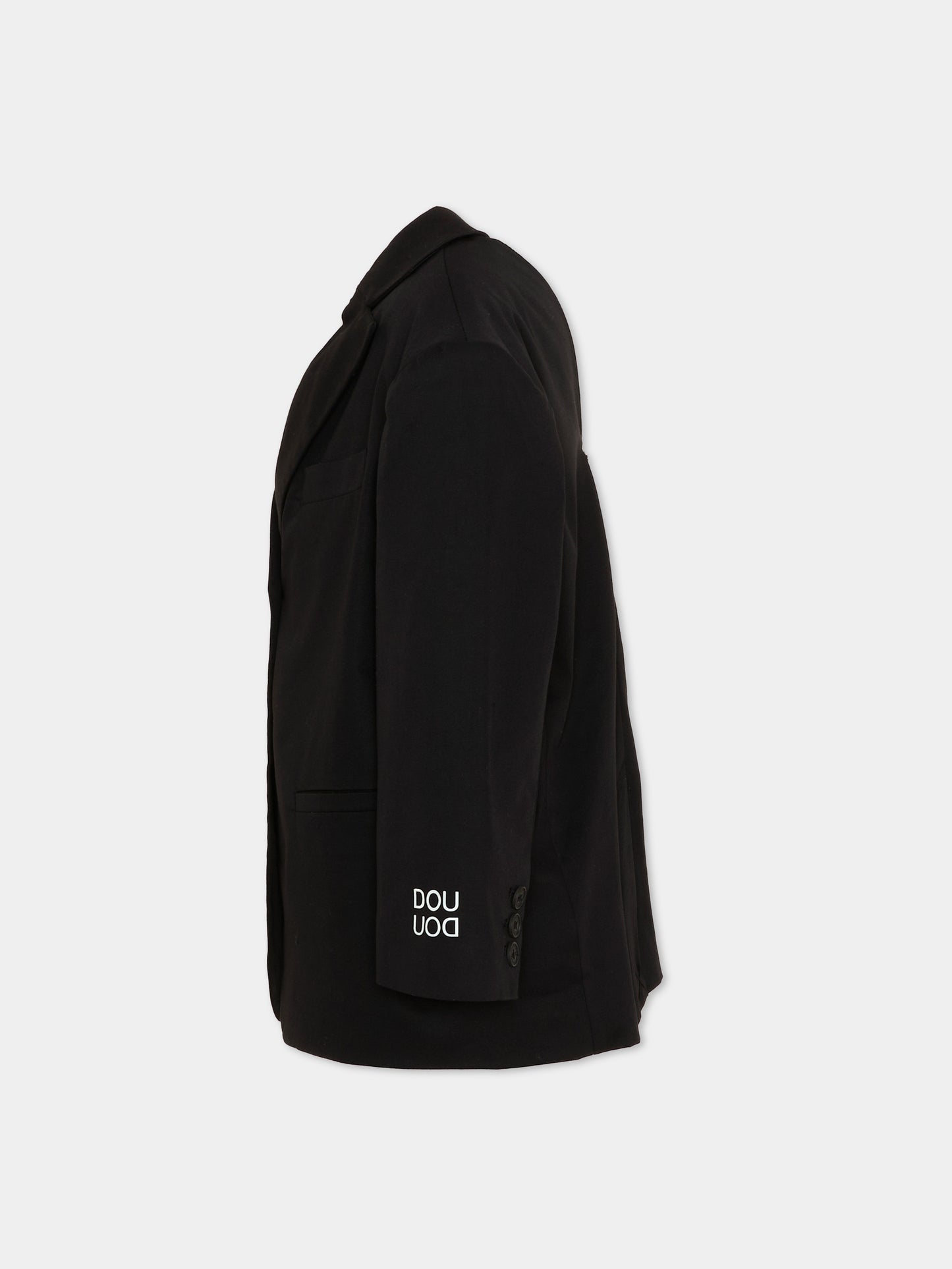 Giacca nera per bambina con maxi fiocco,Douuod Kids,DY2A04-G0197 930