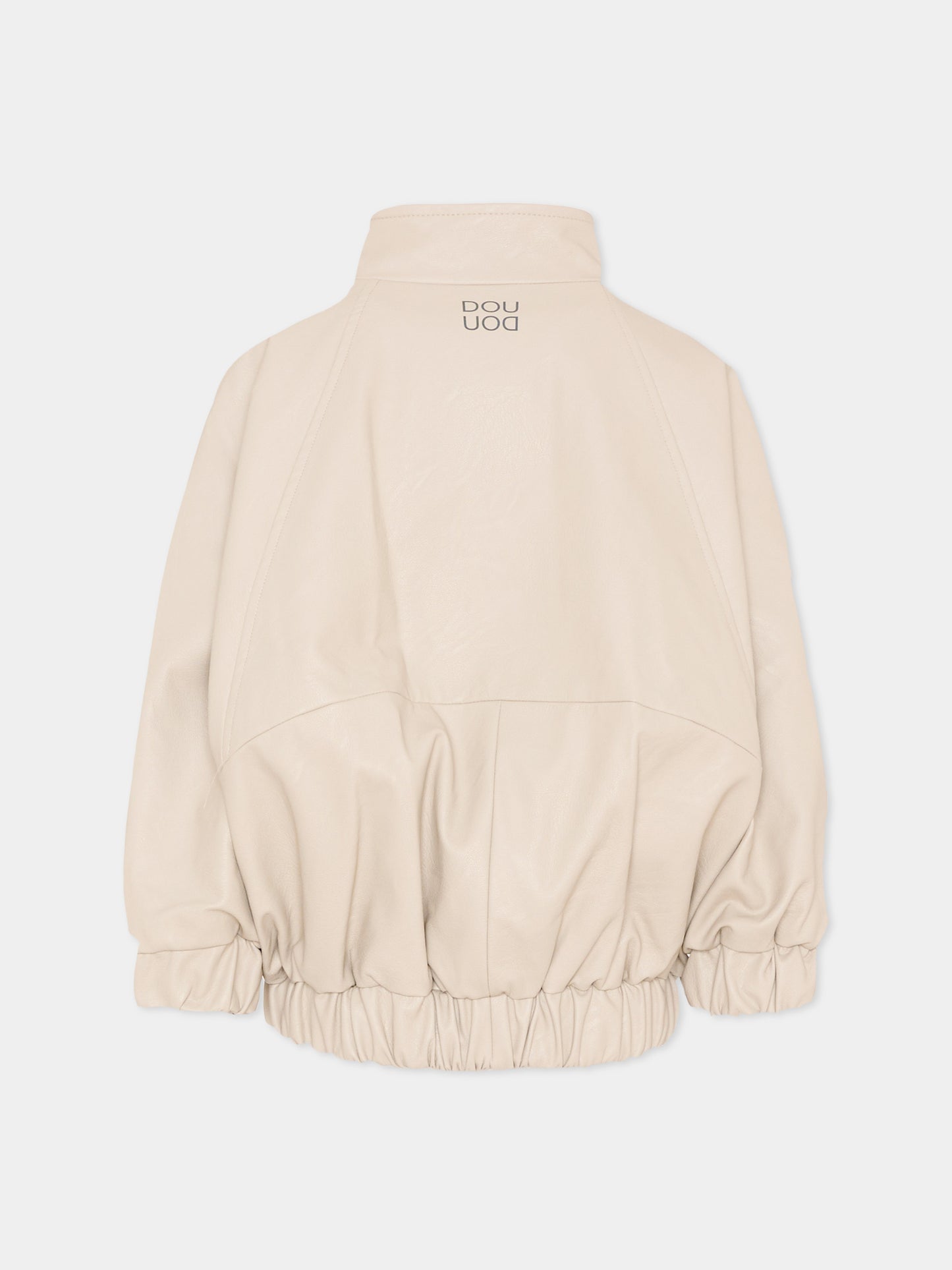 Bomber beige per bambina con logo,Douuod Kids,DY2P57-H0076 108