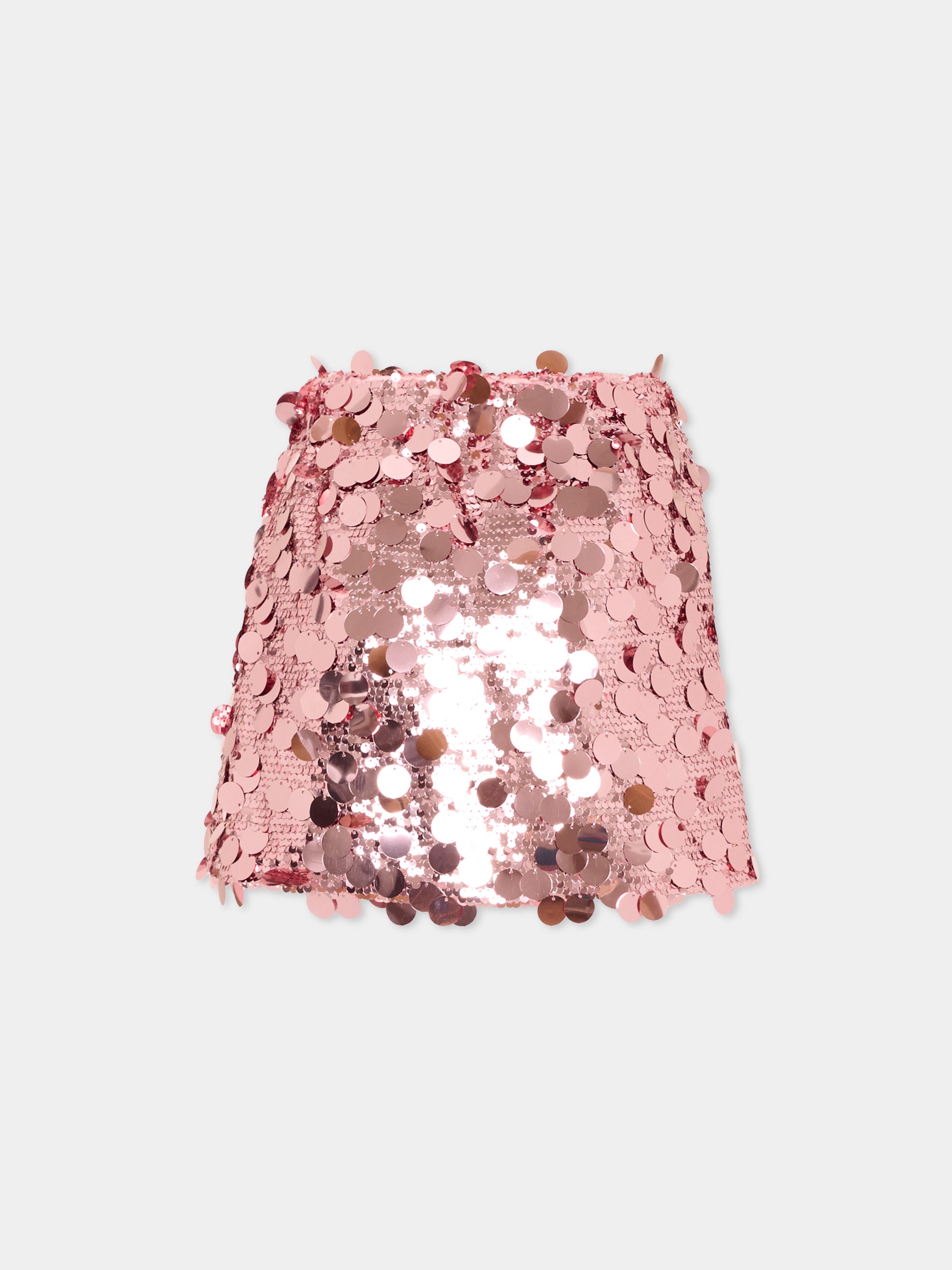 Gonna rosa per bambina con paillettes,Douuod Kids,DY7A01-U0261 50R