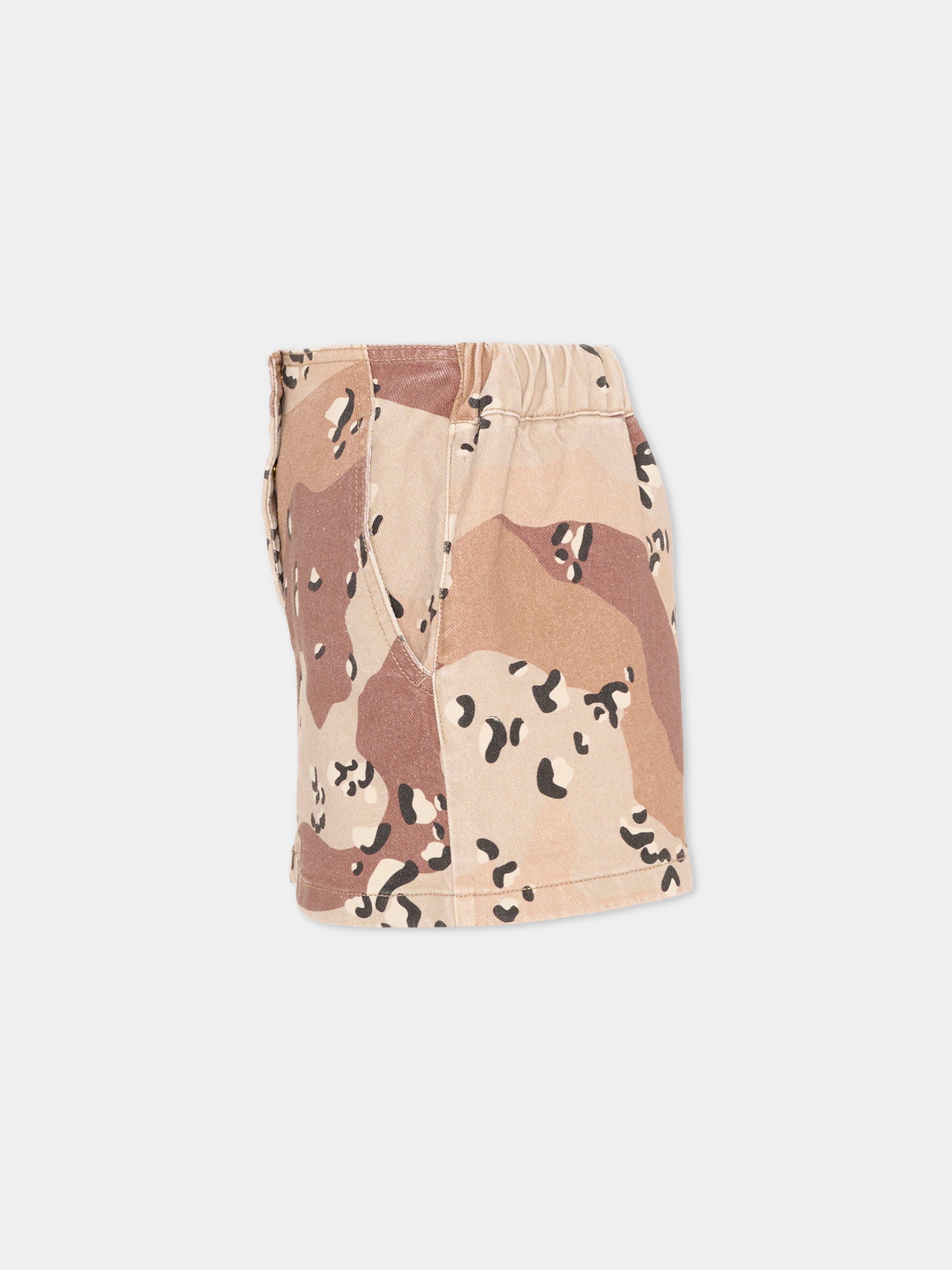 Gonna beige per bambina camouflage,Douuod Kids,DY7A81-Z3843 108MA