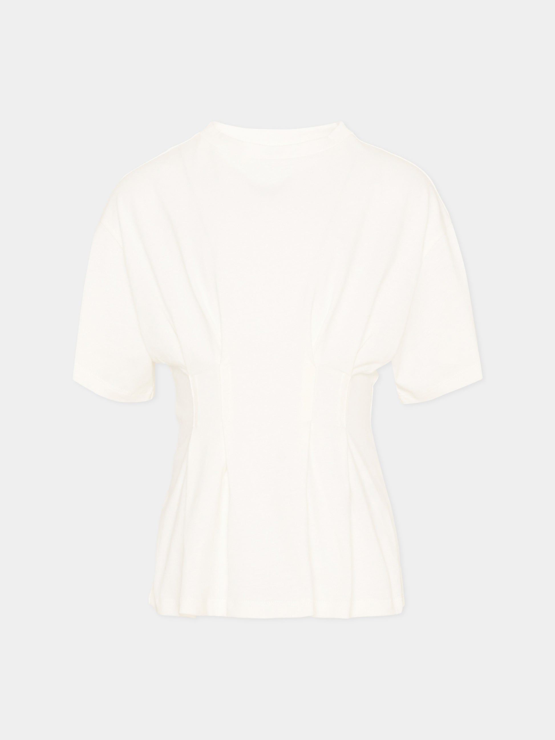 T-Shirt avorio per bambina stile corsetto,Douuod Kids,DY8A21-Z3708 101