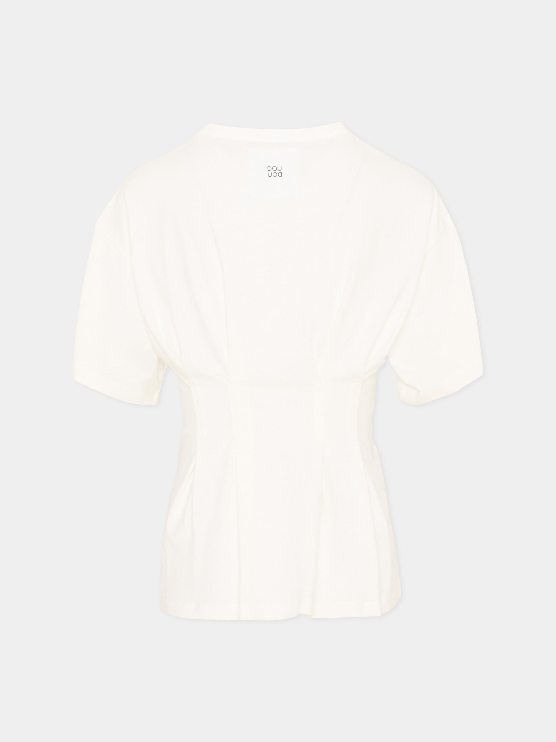 T-Shirt avorio per bambina stile corsetto,Douuod Kids,DY8A21-Z3708 101