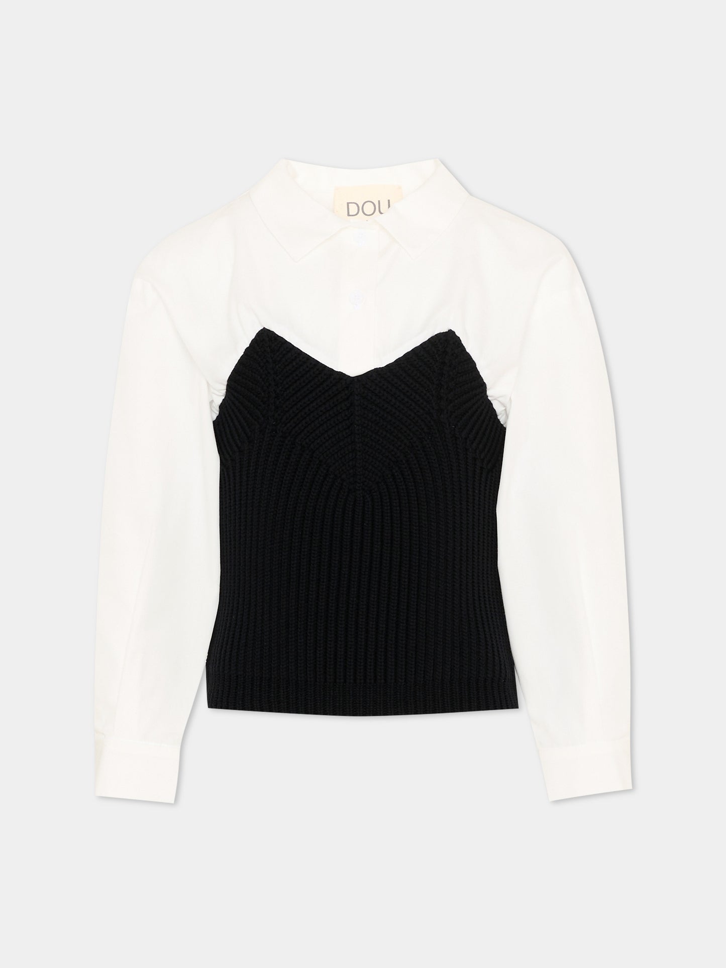 Camicia bianca per bambina con bustier,Douuod Kids,DY9A20-X0071 930BC