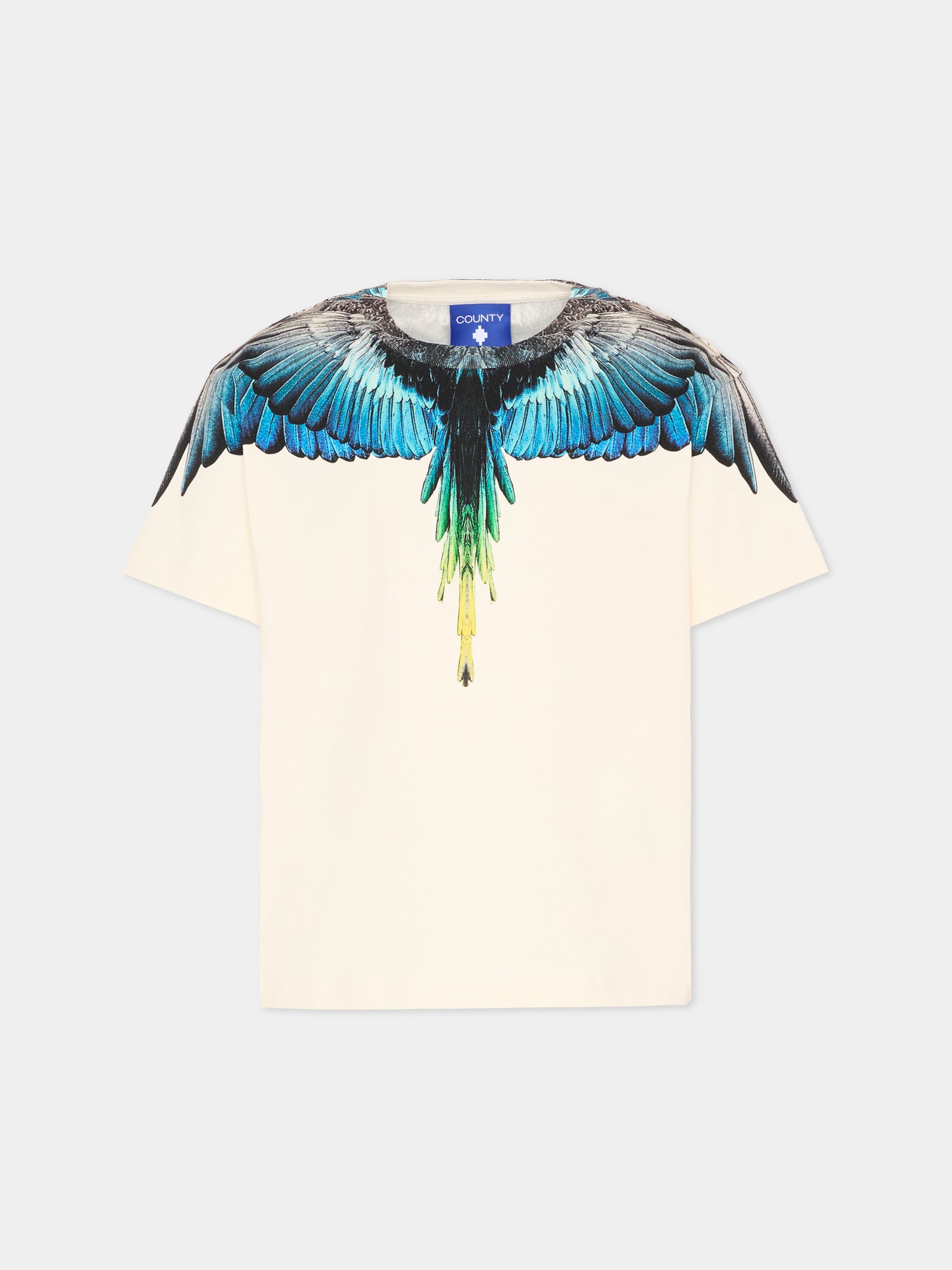 T-shirt bianca per bambino con ali,County Of Milan Kids,S6CMJBTH017 412