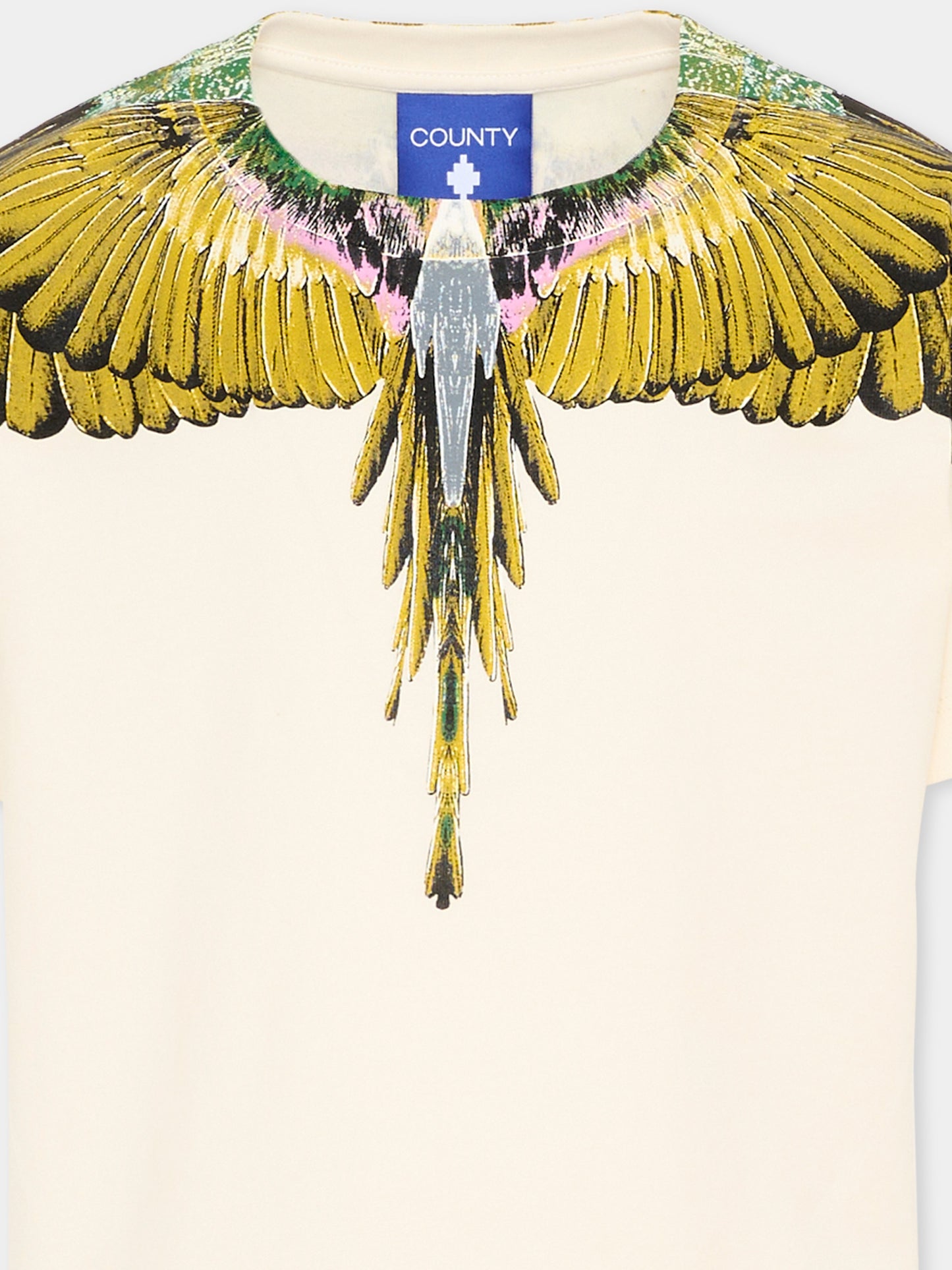 T-shirt bianca per bambino con ali,County Of Milan Kids,S6CMJBTH021 412