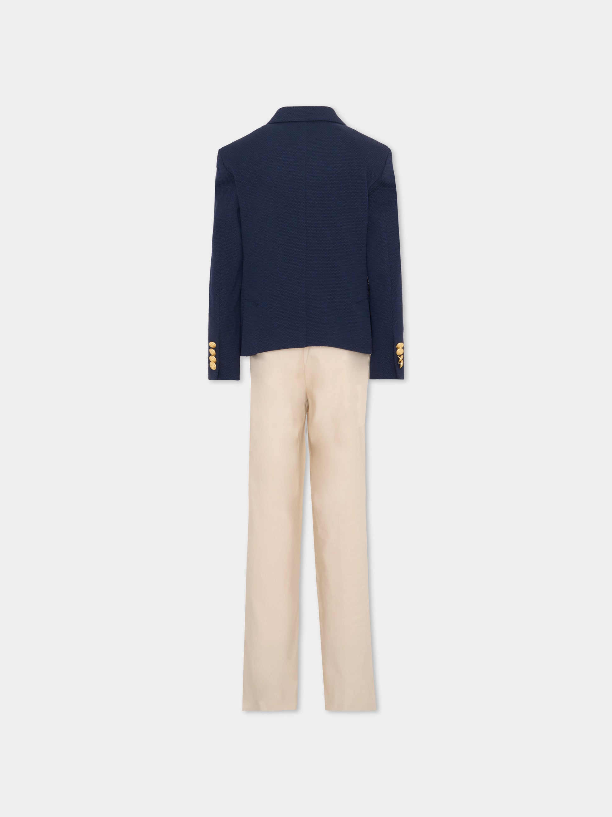 Completo blu per bambino con pochette,Colorichiari,MJ508370 4900 60