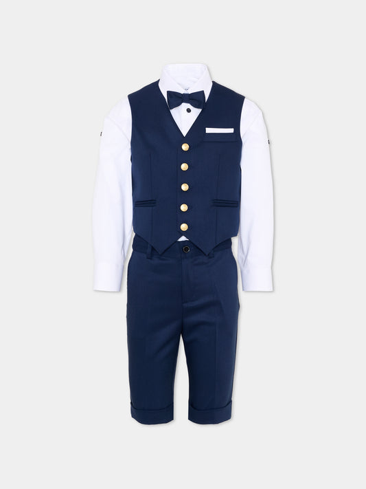 Completo elegante blu per bambino,Colorichiari,MB458296 4874 60
