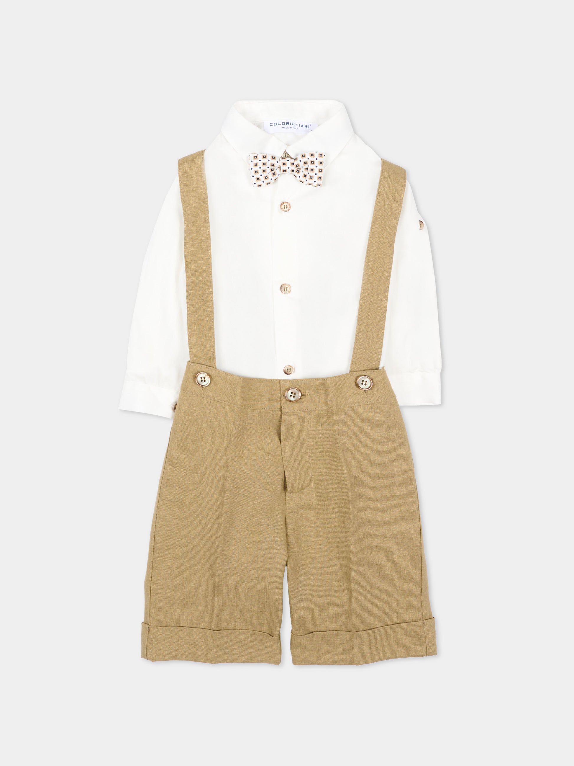 Completo elegante beige per neonato,Colorichiari,MN408422 4951 26