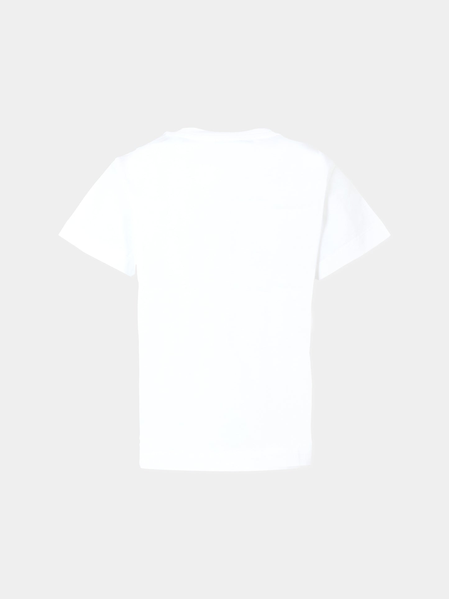 T-shirt bianca per bambina con logo dorato,Balmain Kids,BV8B71 Z0082 100OR