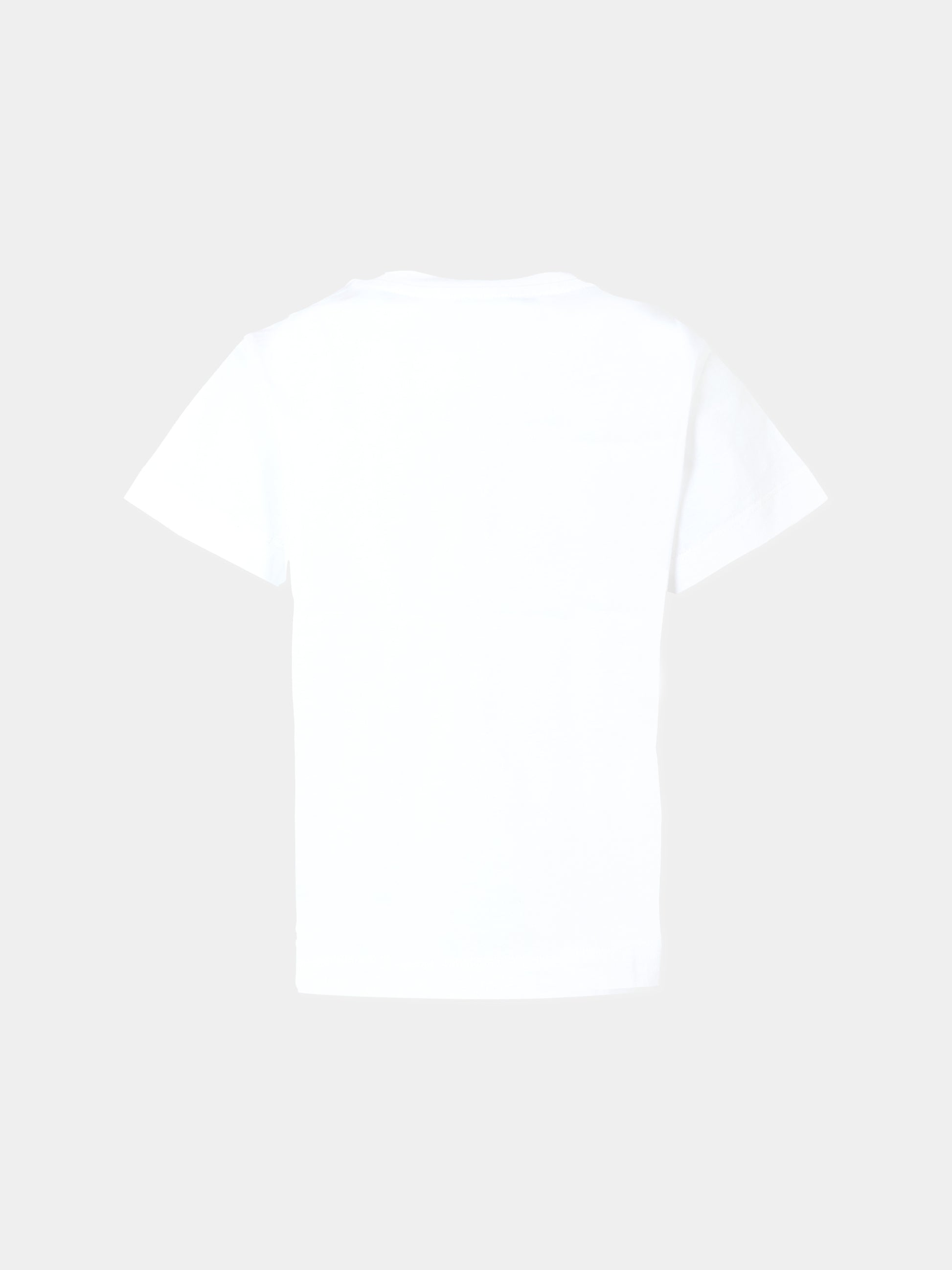 T-shirt bianca per bambina con logo dorato,Balmain Kids,BV8B71 Z0082 100OR