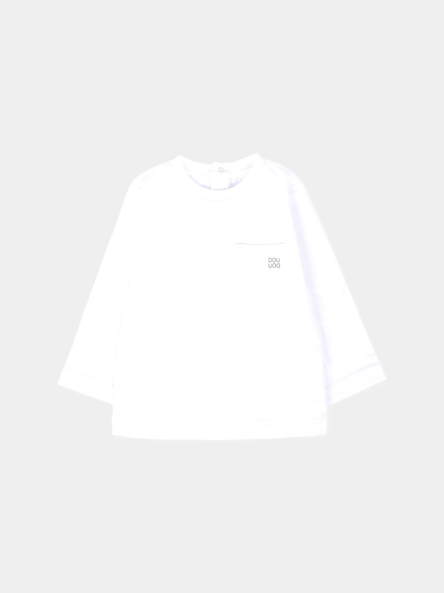T-shirt bianca per neonata con logo,Douuod Kids,DT8520 Z0761 100