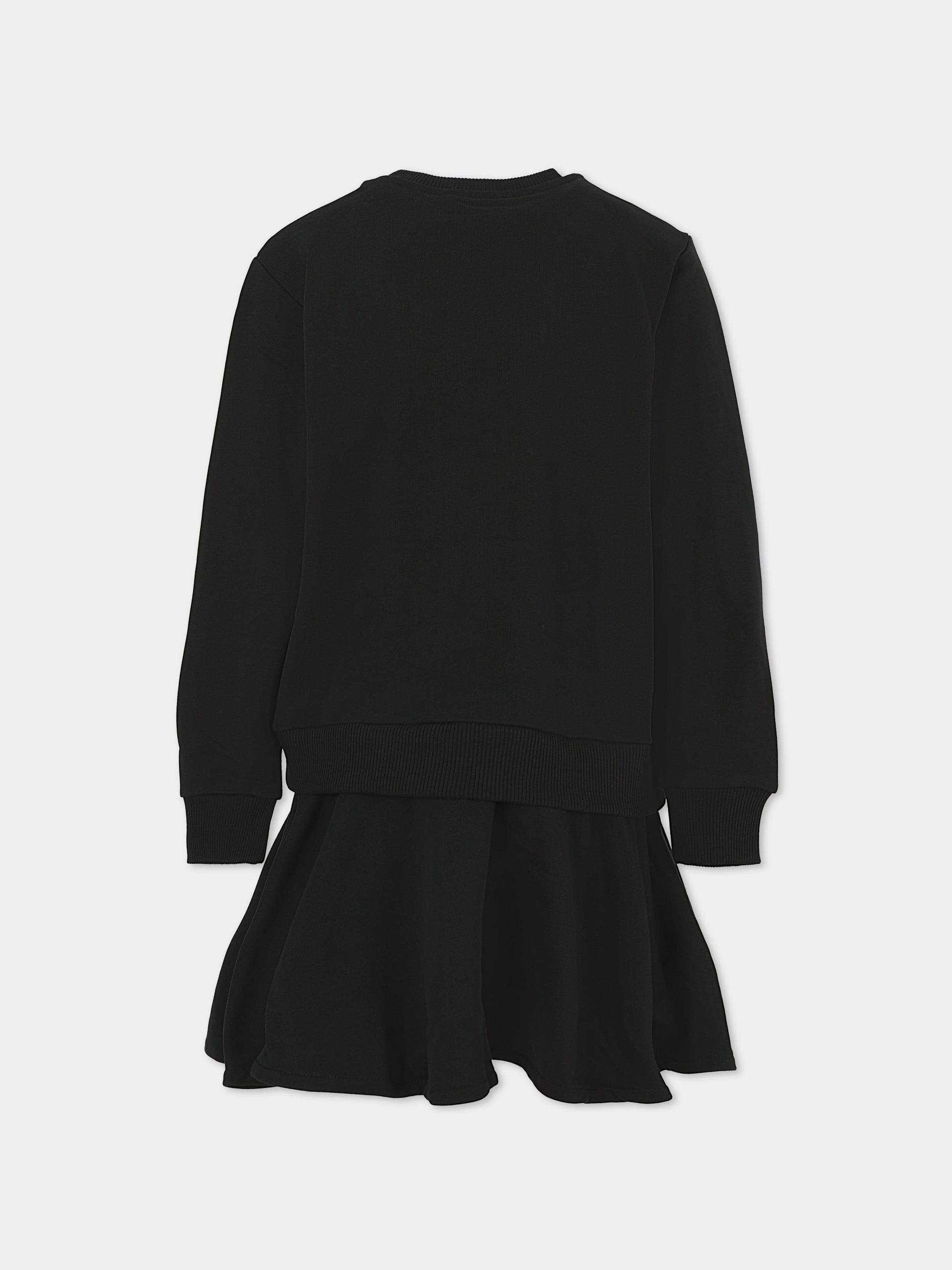 Vestito nero per bambina con logo di strass,Missoni,MT1C30 F0061 930