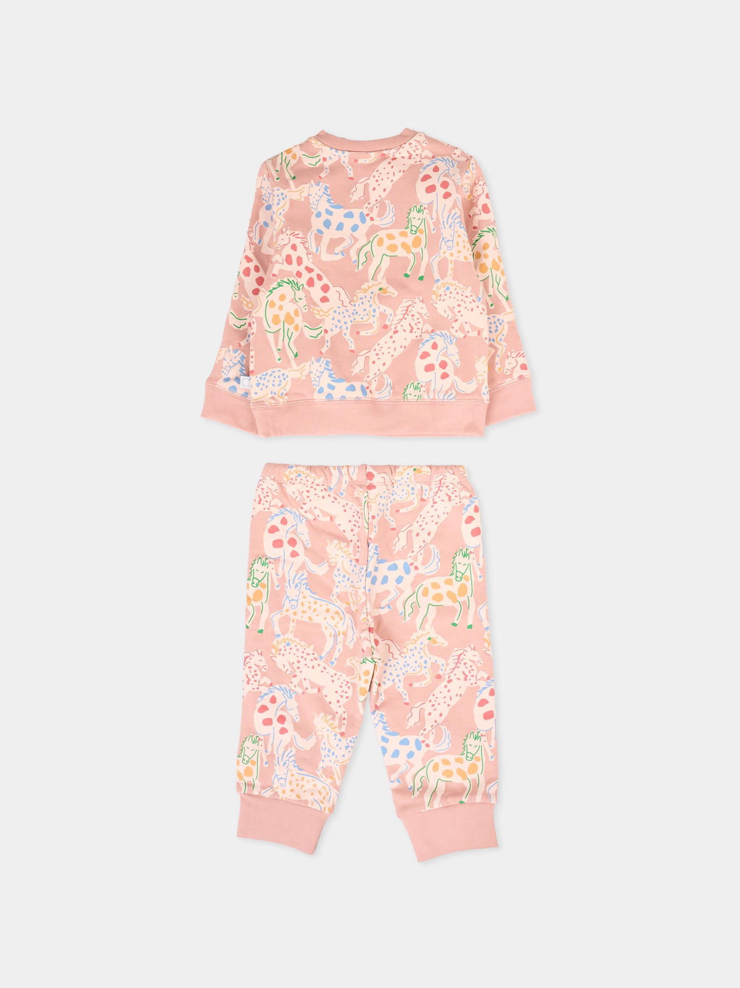 Completo rosa per neonata con cavalli,Stella Mccartney Kids,TV3050 Z2233 50UMC