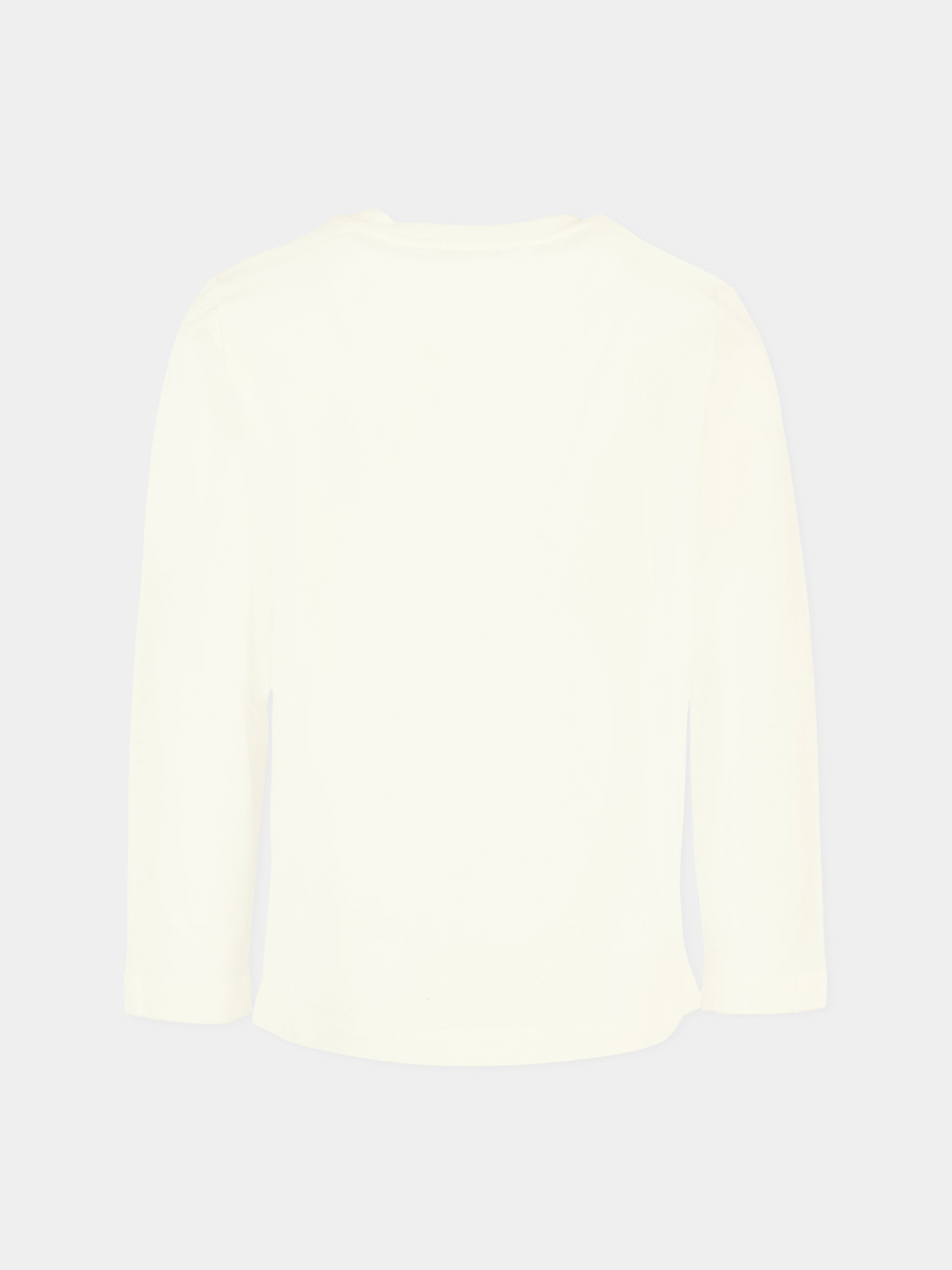 T-shirt avorio per bambino con patch,Fay Kids,FT8P20 Z0761 101