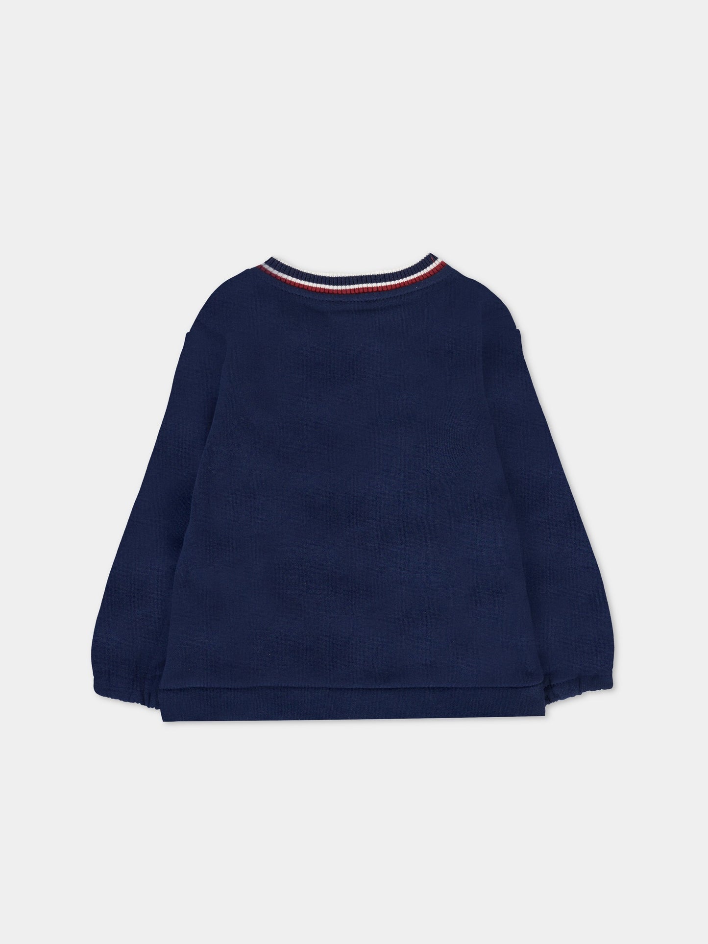 Felpa blu per neonato con logo,Fay Kids,FT4500 Z0763 667