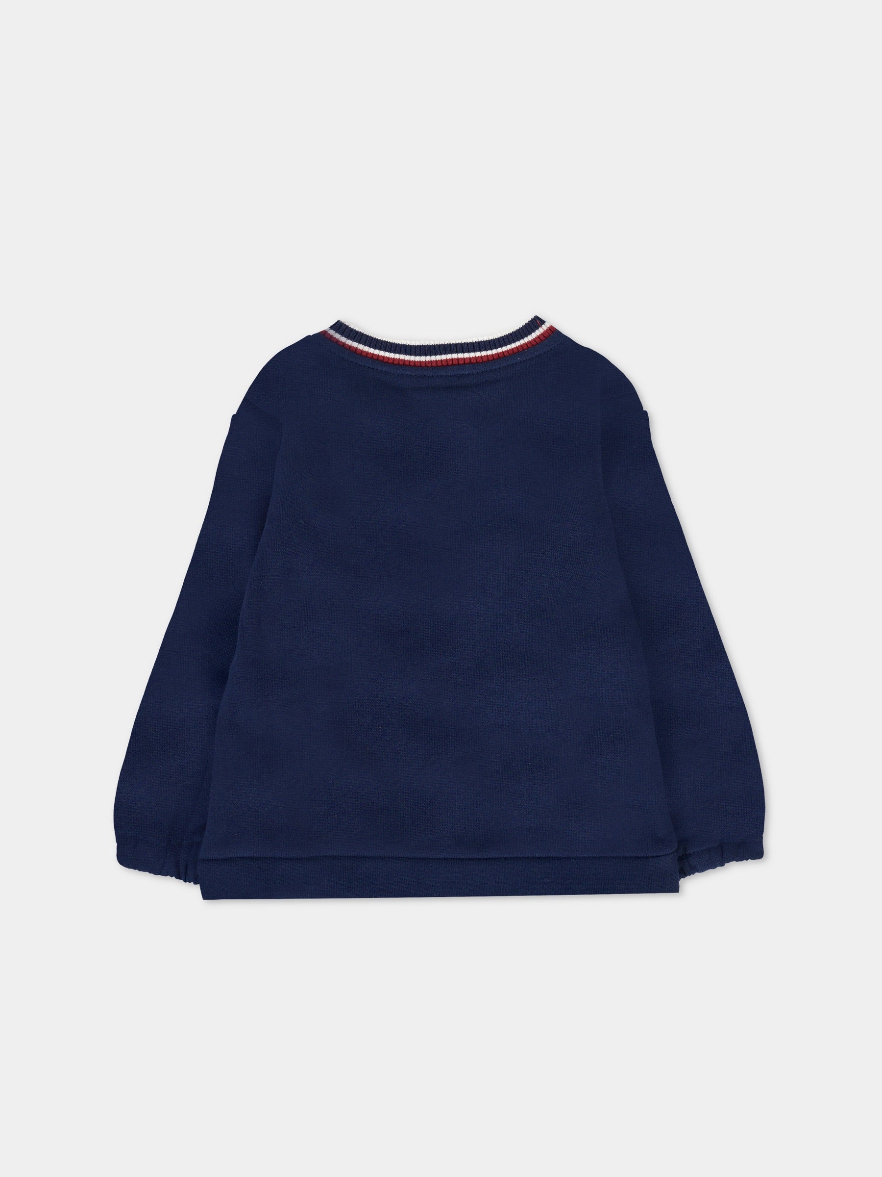 Felpa blu per neonato con logo,Fay Kids,FT4500 Z0763 667